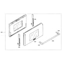 Thermador PRG484ECG01 large oven door diagram