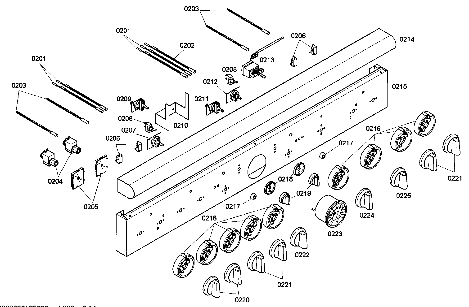Thermador PRG486ELG01 control panel diagram