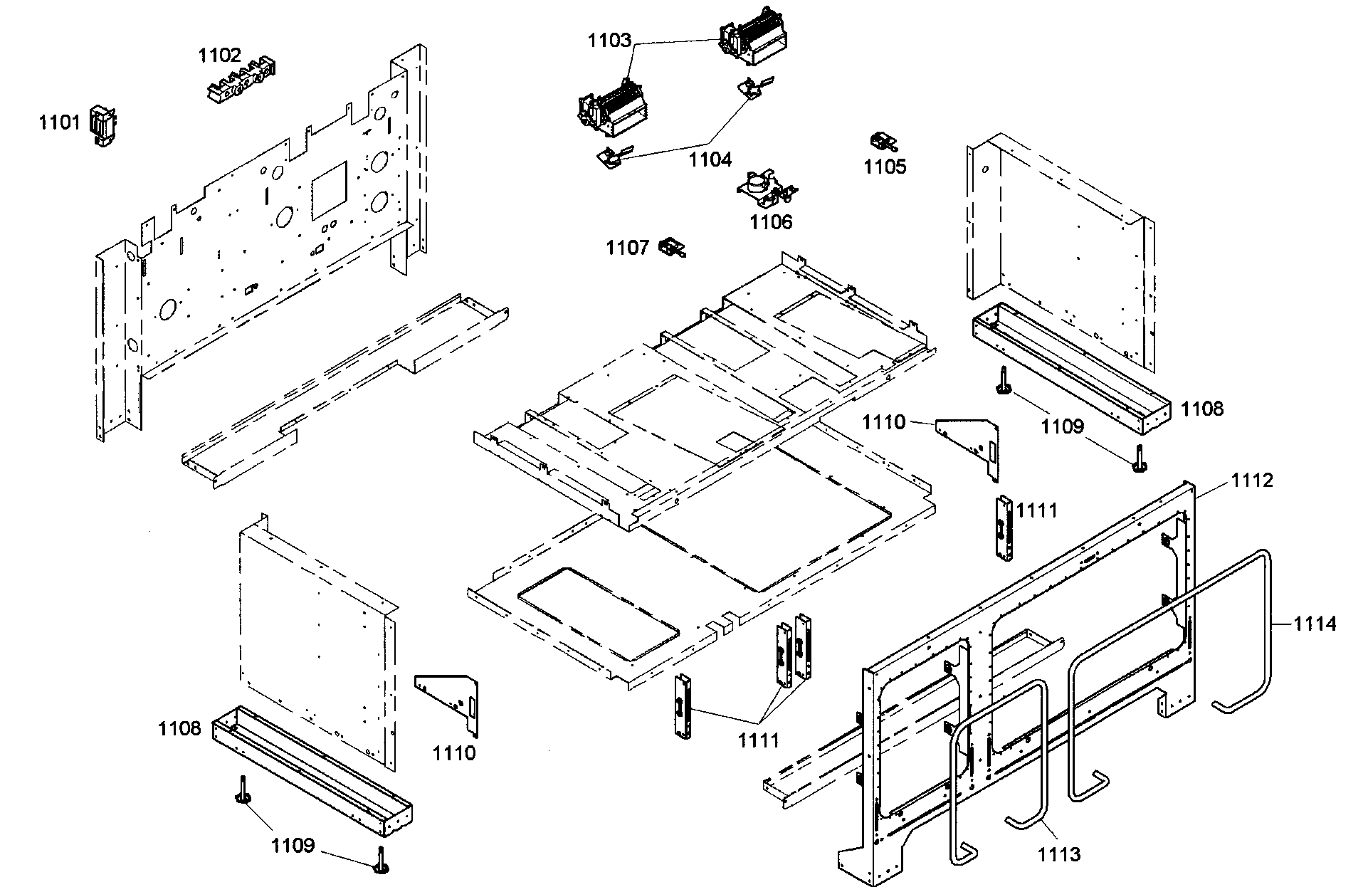 Thermador PRG486ELG02 inside parts diagram