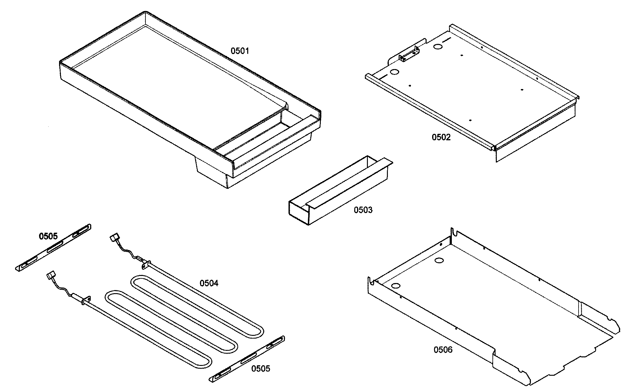 Thermador PRL364EDG05 griddle diagram