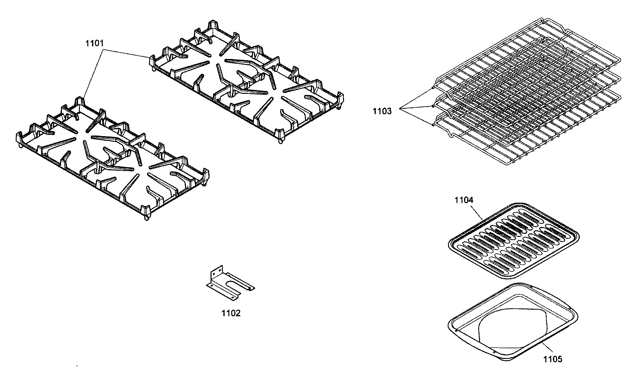 Thermador PRL364EDG05 accessory diagram