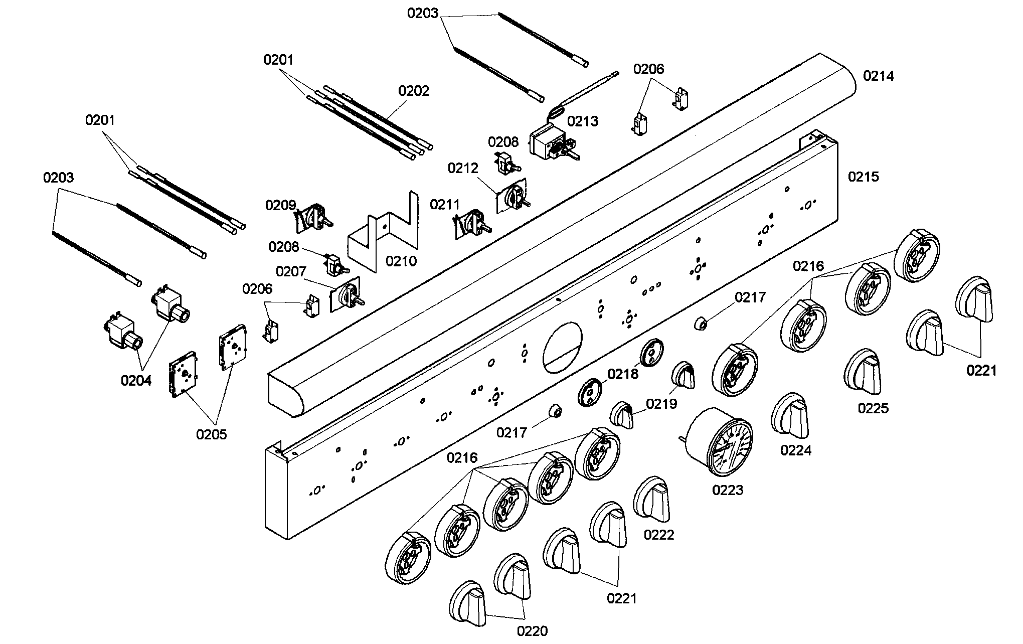 Thermador PRG486EDG02 control panel diagram