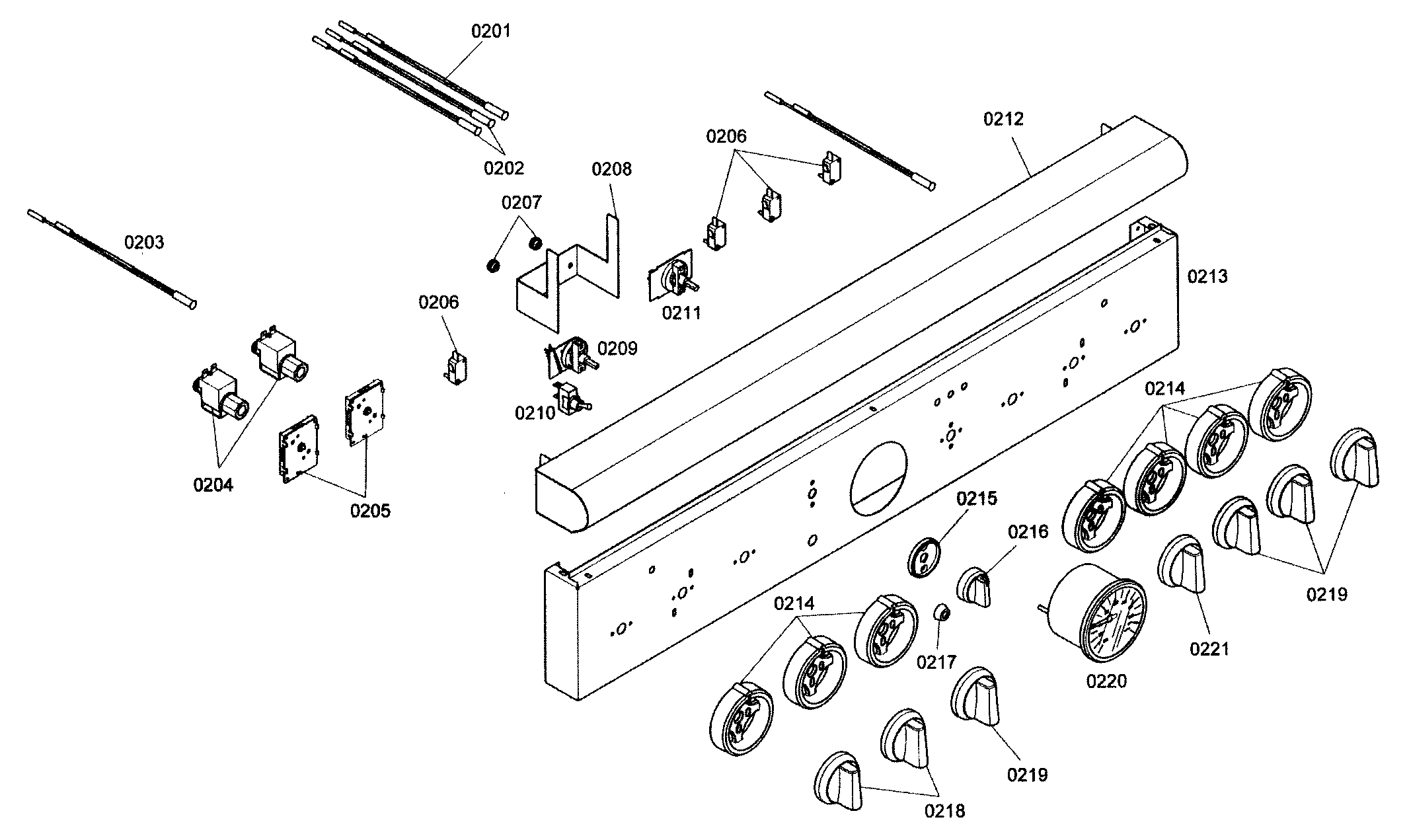 Thermador PRG366EG01 control panel diagram