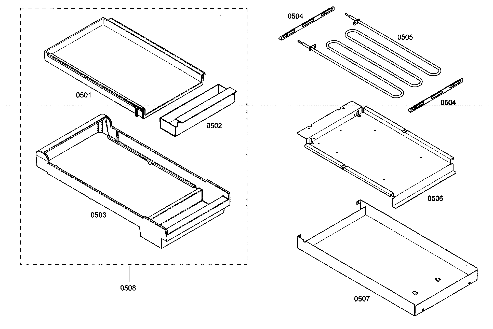 Thermador PRL364EDH02 griddle diagram