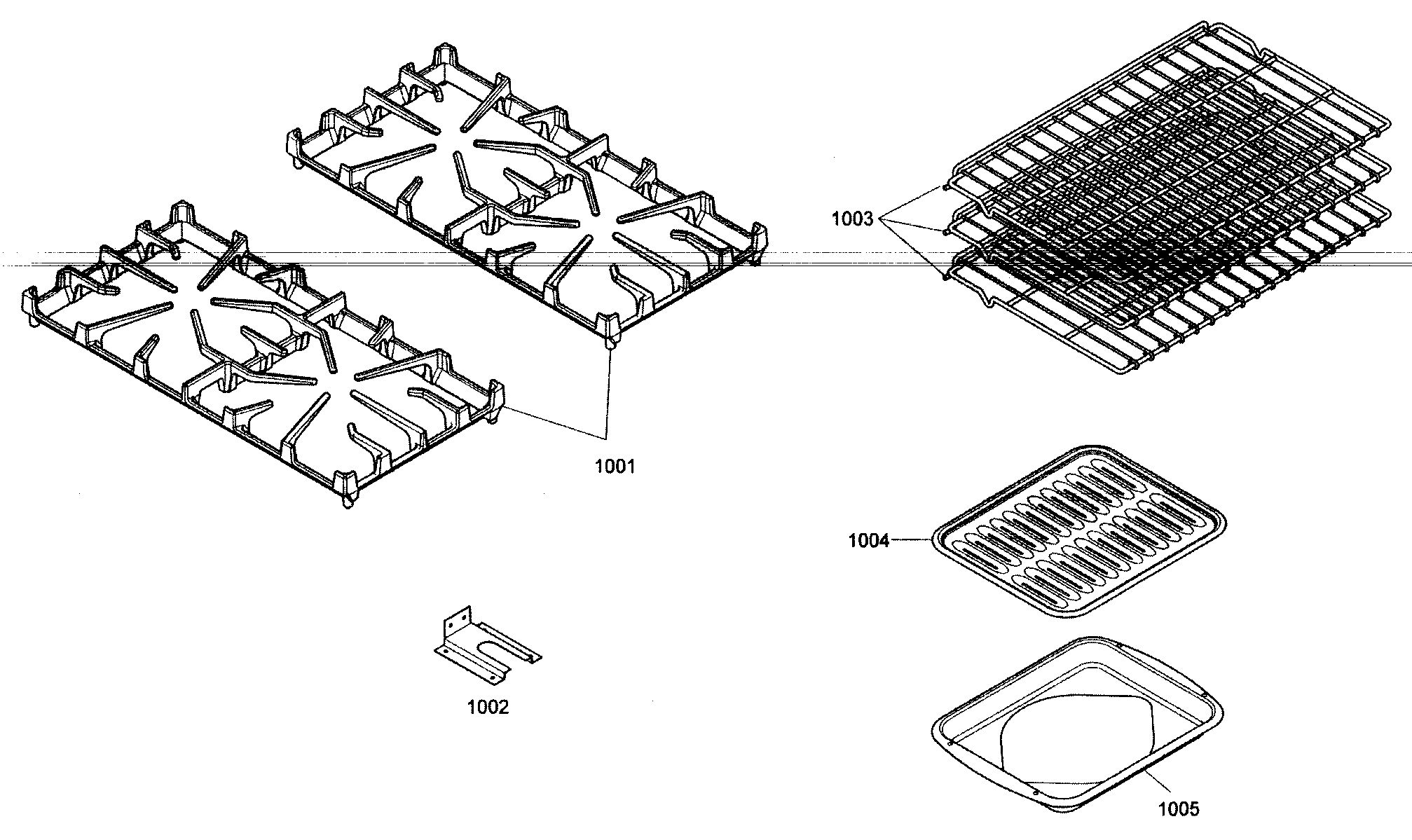 Thermador PRL364EDH02 accessory diagram