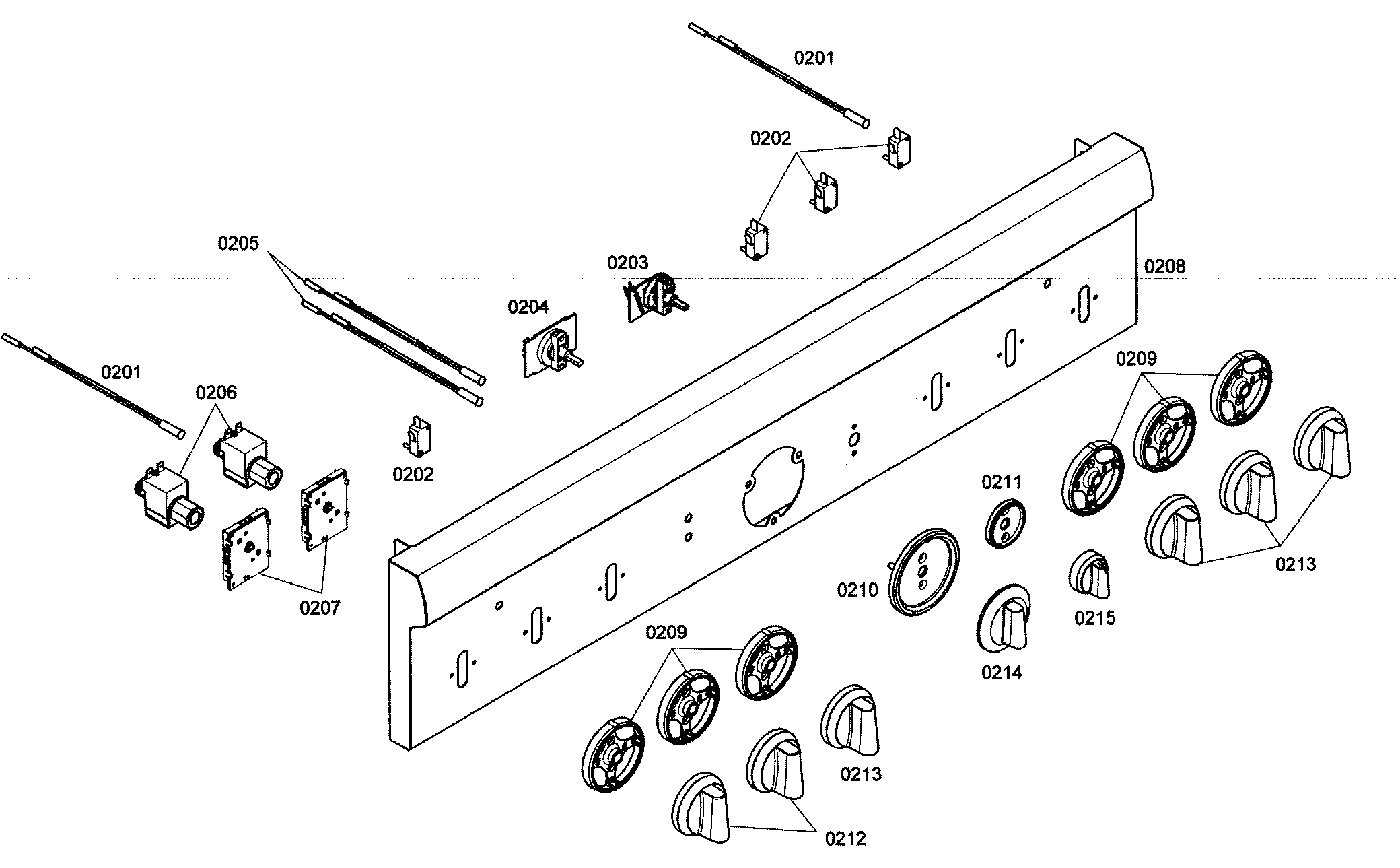 Thermador PRG366EH01 control panel diagram