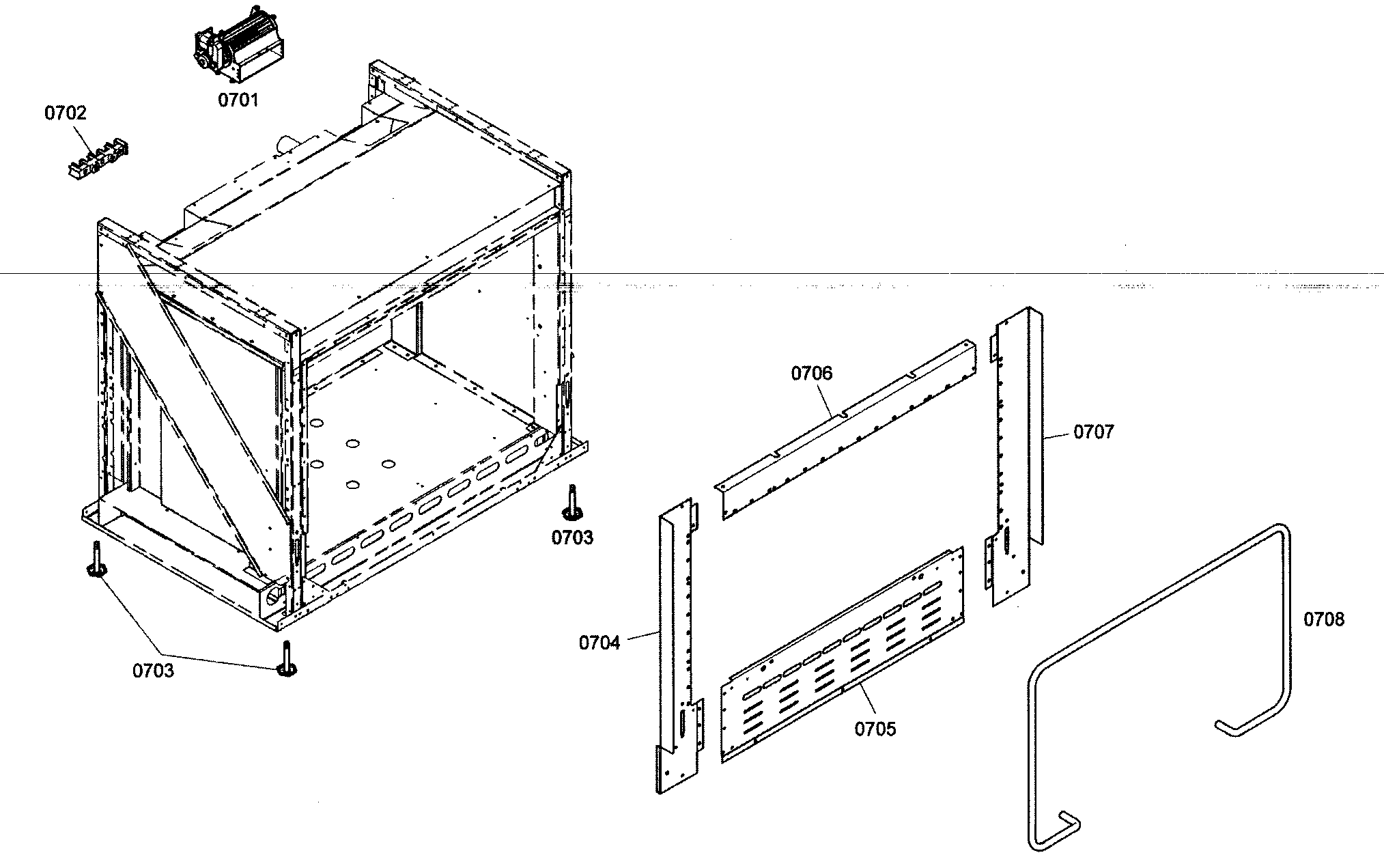 Thermador PRG366EH01 inside parts diagram