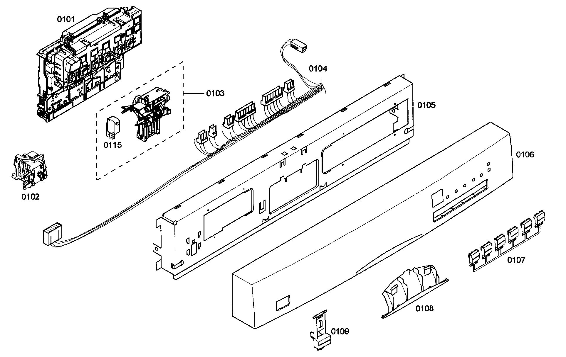 Bosch SHE45M02UC/48 control panel diagram