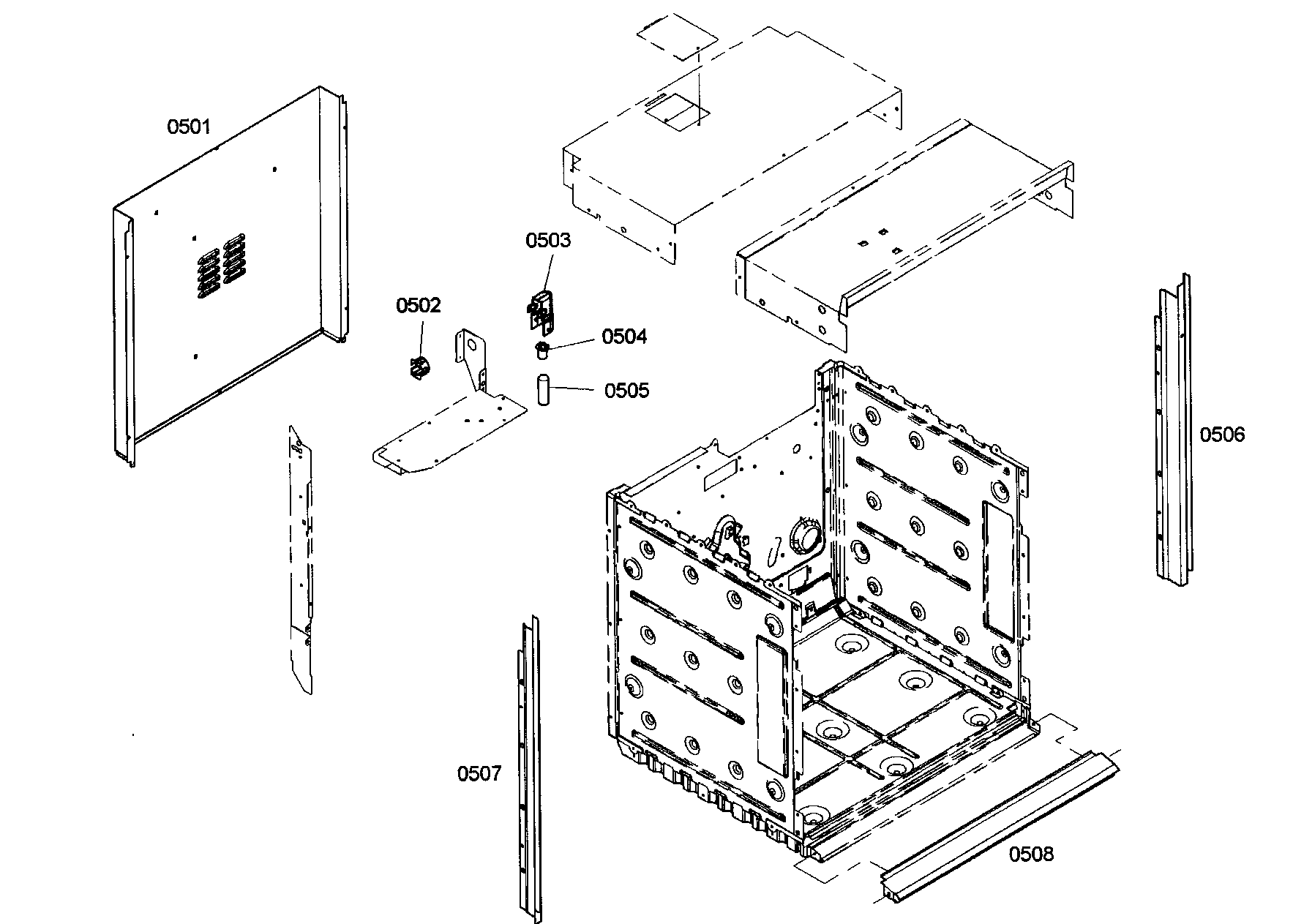 Bosch HBN5420UC/01 inside parts diagram
