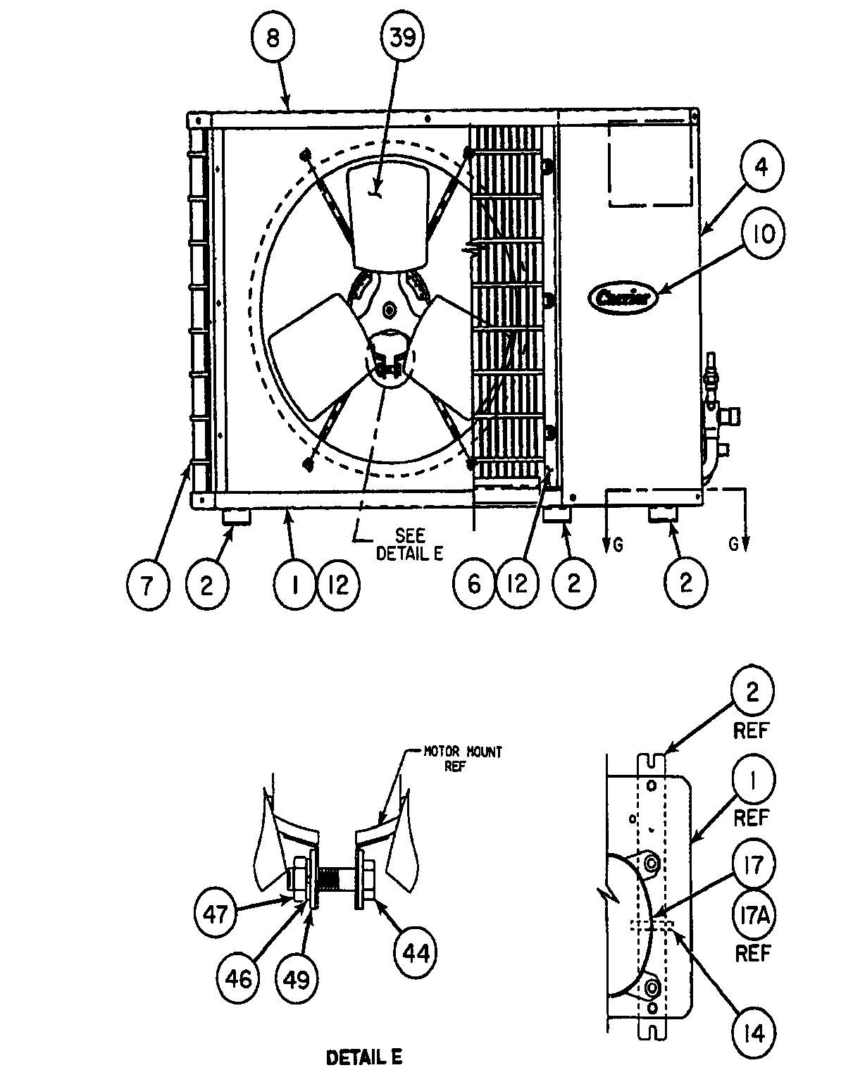 Carrier 38HDC018340 outside view diagram