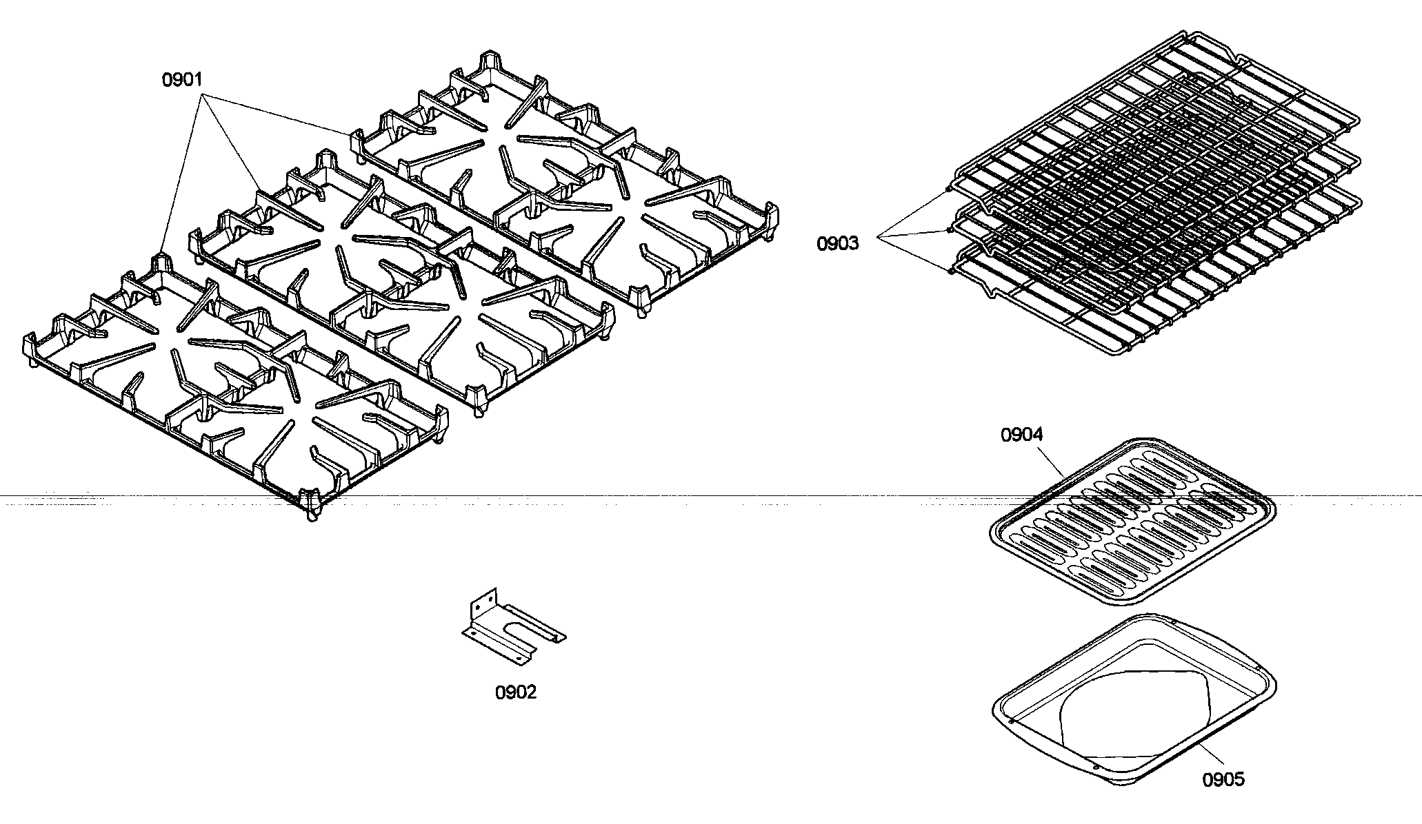 Thermador PRD366EG03 accessories diagram
