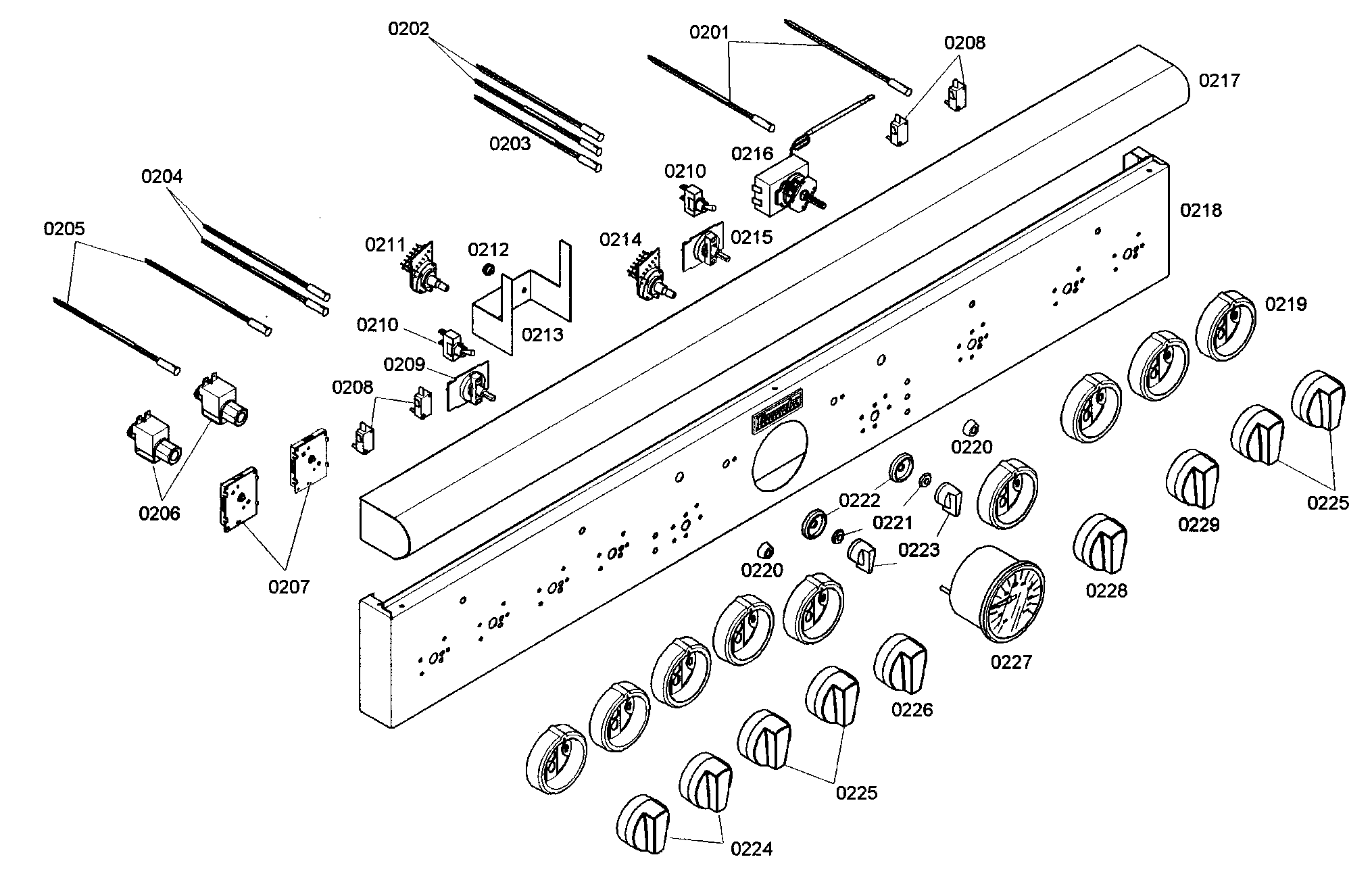 Thermador PRG486EDG01 front panel diagram