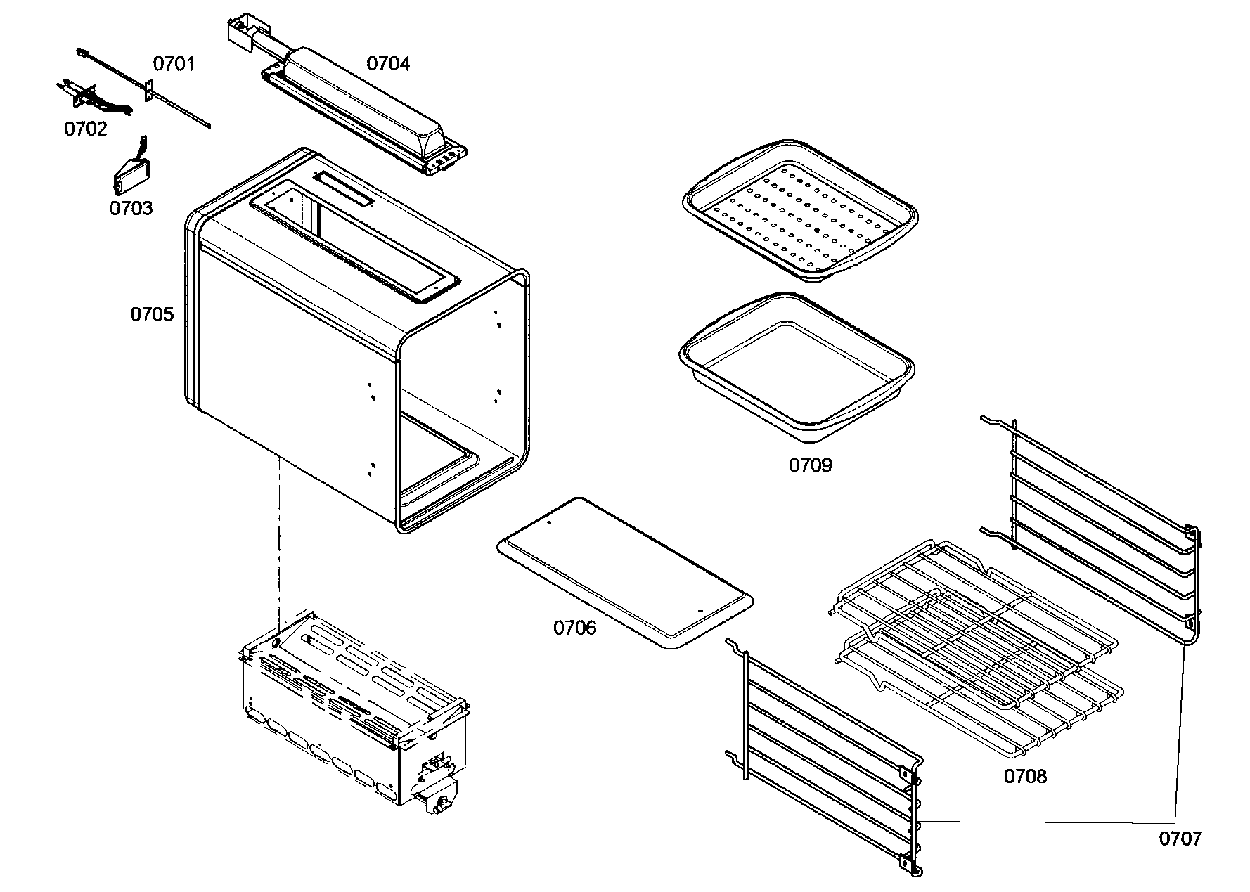 Thermador PRG486EDG01 small oven diagram