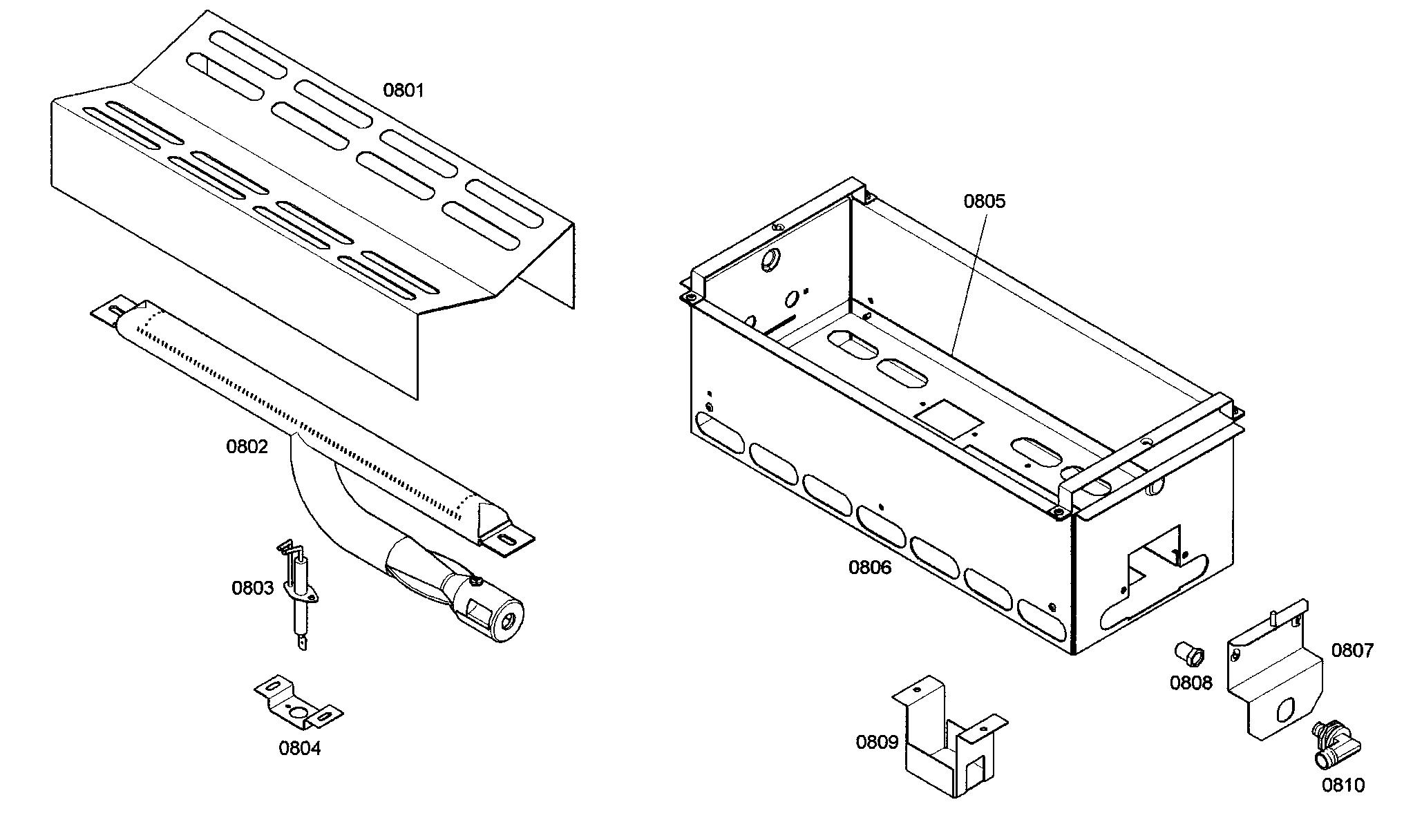 Thermador PRG486EDG01 small oven burner diagram