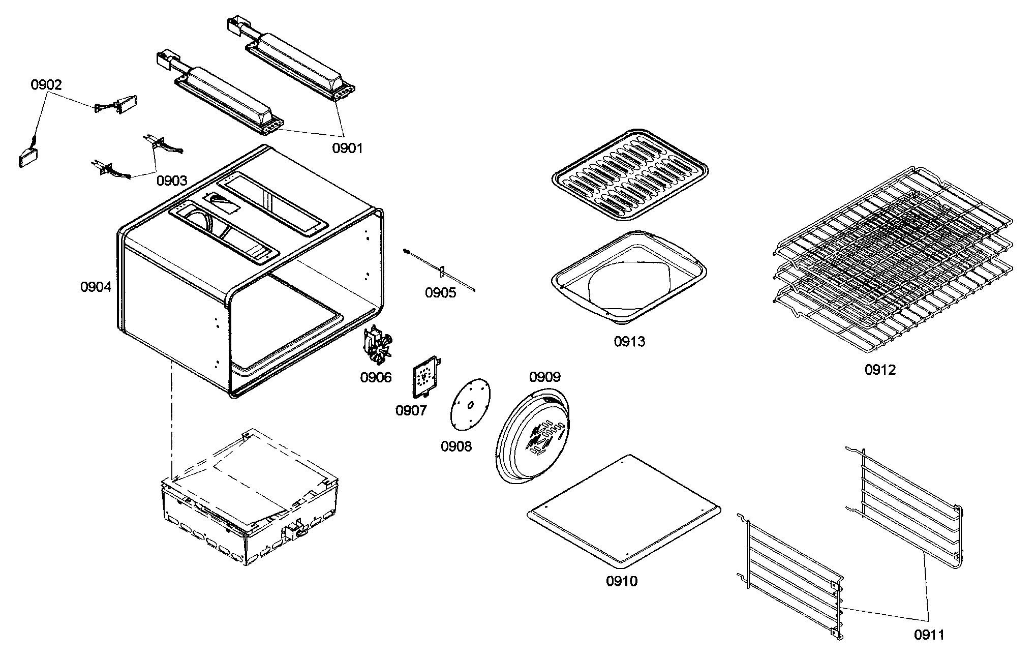 Thermador PRG486EDG01 large oven diagram