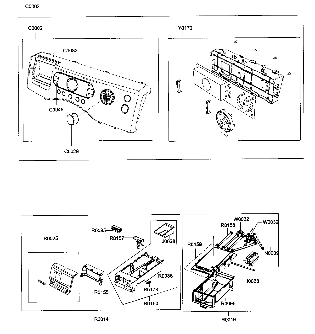 Samsung WF337AAW/XAA-00 control parts diagram