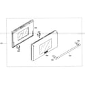 Thermador PRL364ELG02 oven door diagram