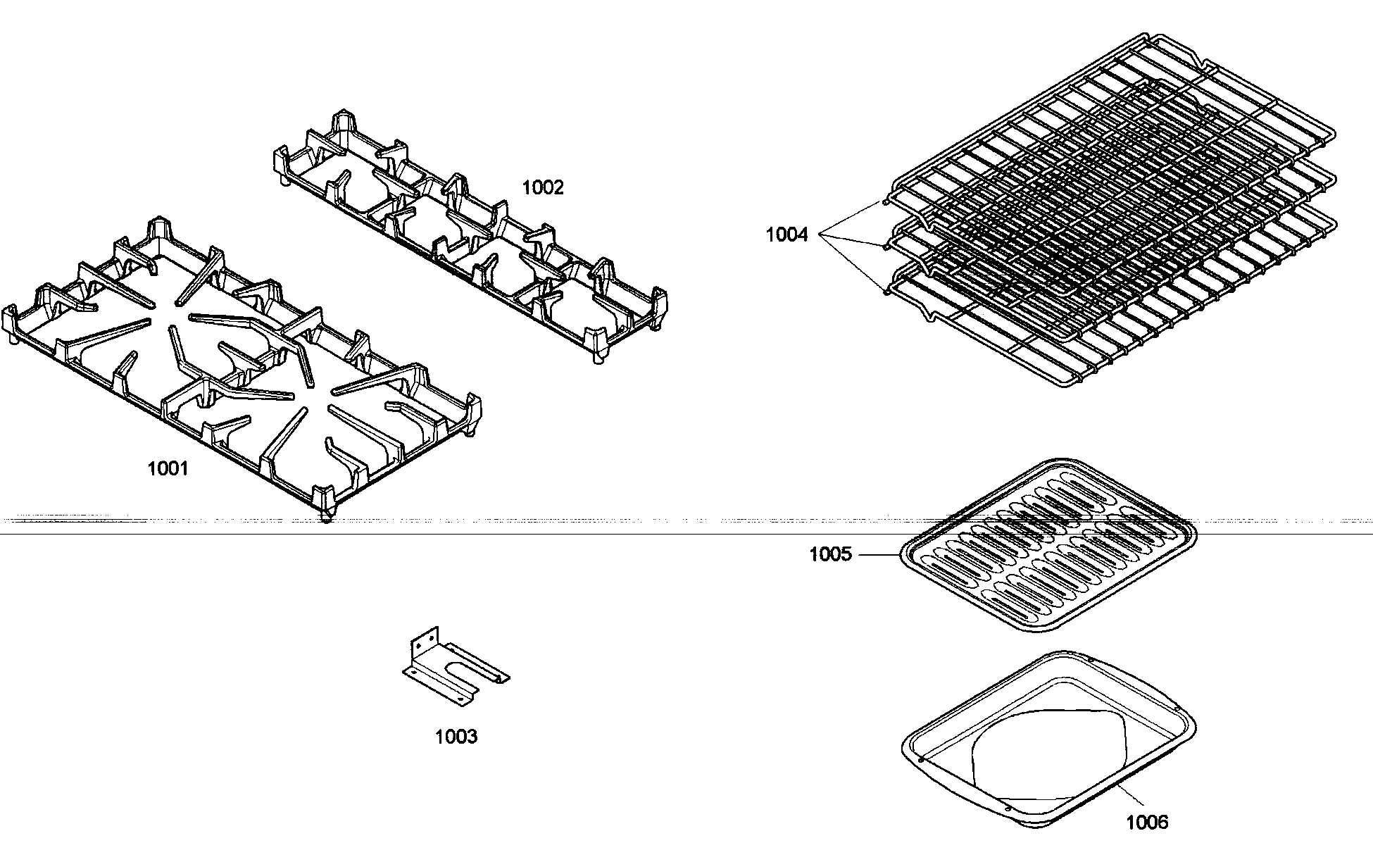 Thermador PRL304EG04 accessories diagram