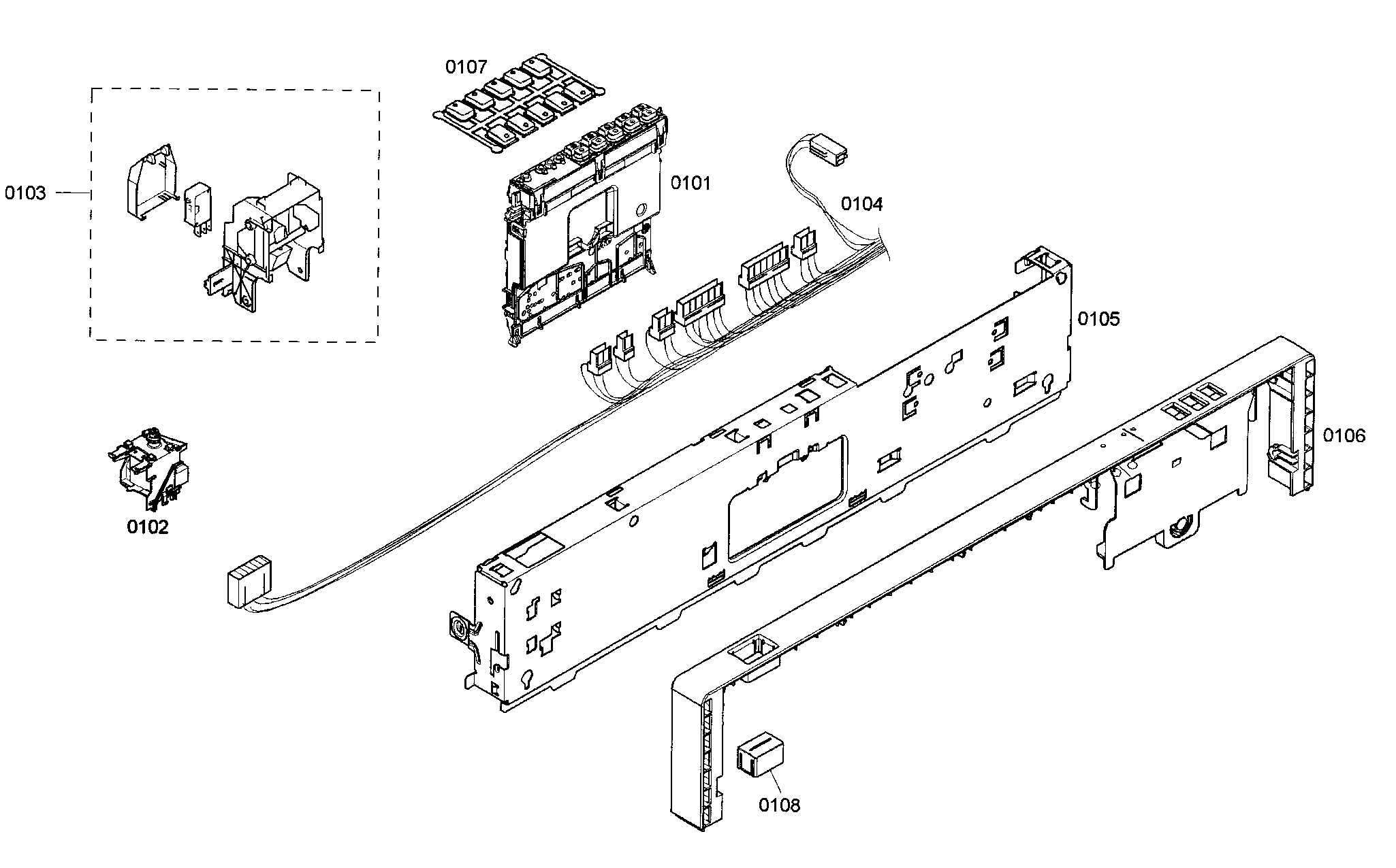 Bosch SHX33M05UC/46 control parts diagram