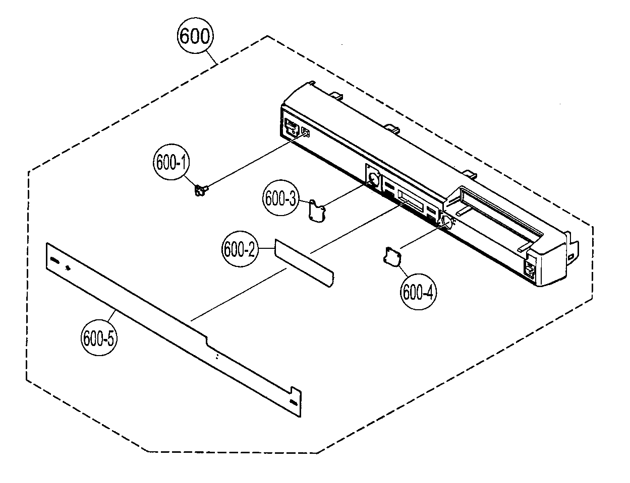 Sharp BD-HP20U front panel parts diagram