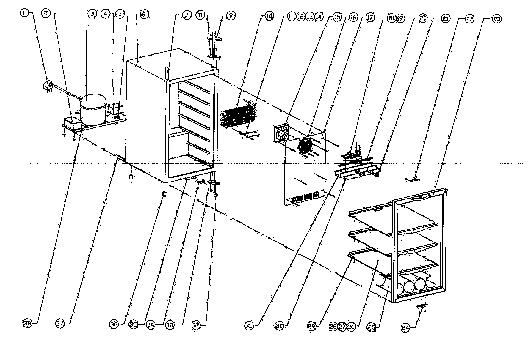 Kenmore 46199100700 cabinet parts diagram