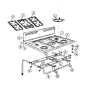 Fisher & Paykel OR36SDBGX1-88482A hobtop assy diagram