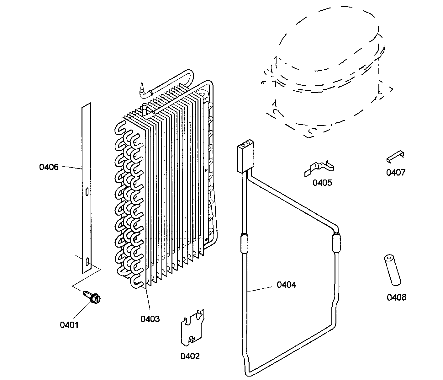 Thermador KBUIT4255E/01 evaporator diagram