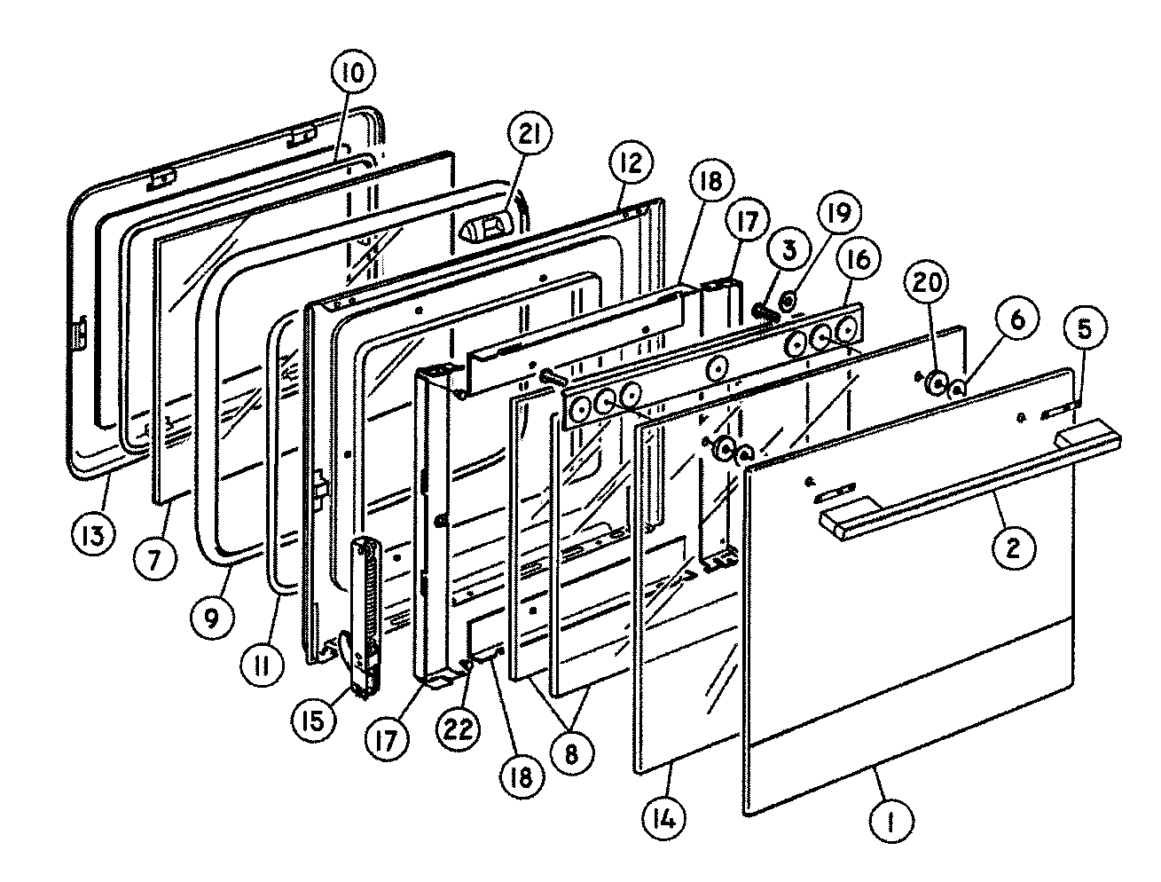 Fisher & Paykel OR24SDPWSX1-88485A door assy diagram