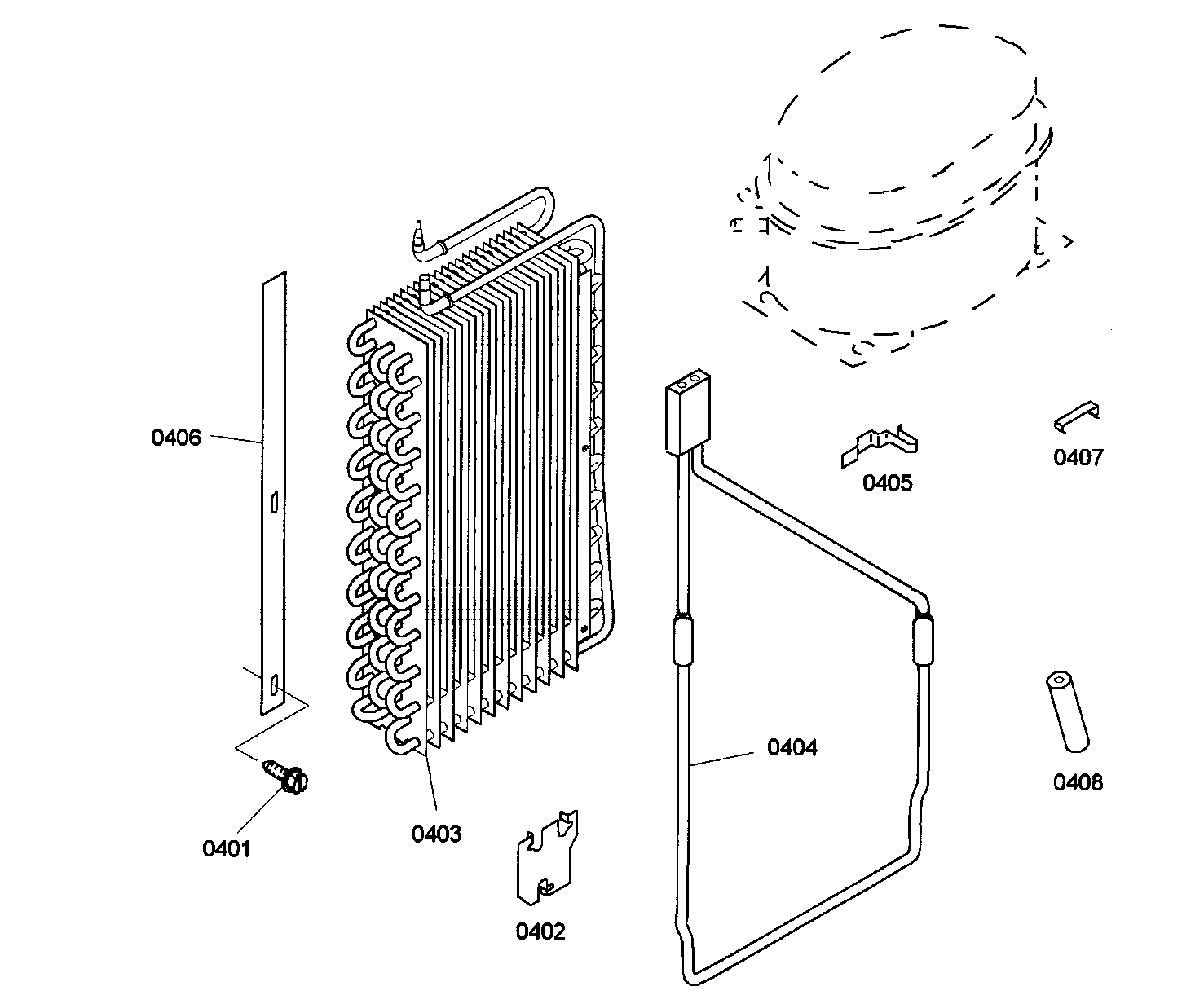 Thermador KBUDT4265E/01 evaporator diagram