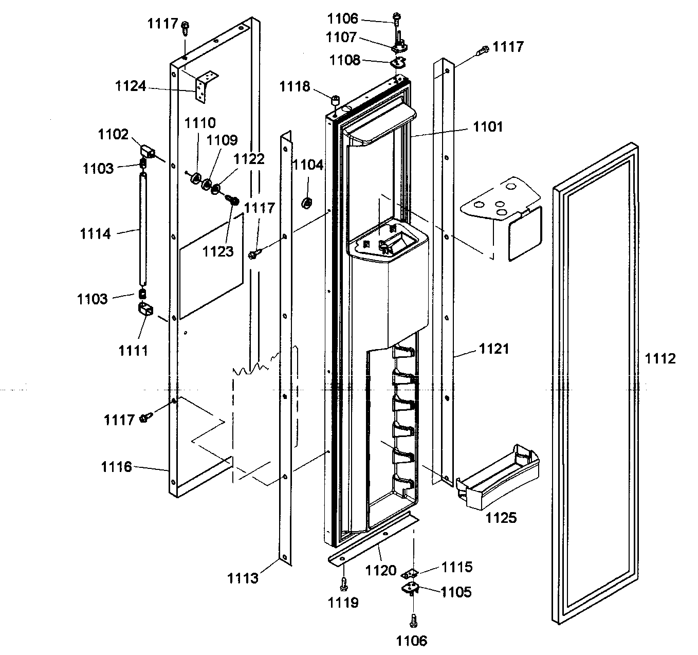 Thermador KBUDT4265E/01 freezer door diagram