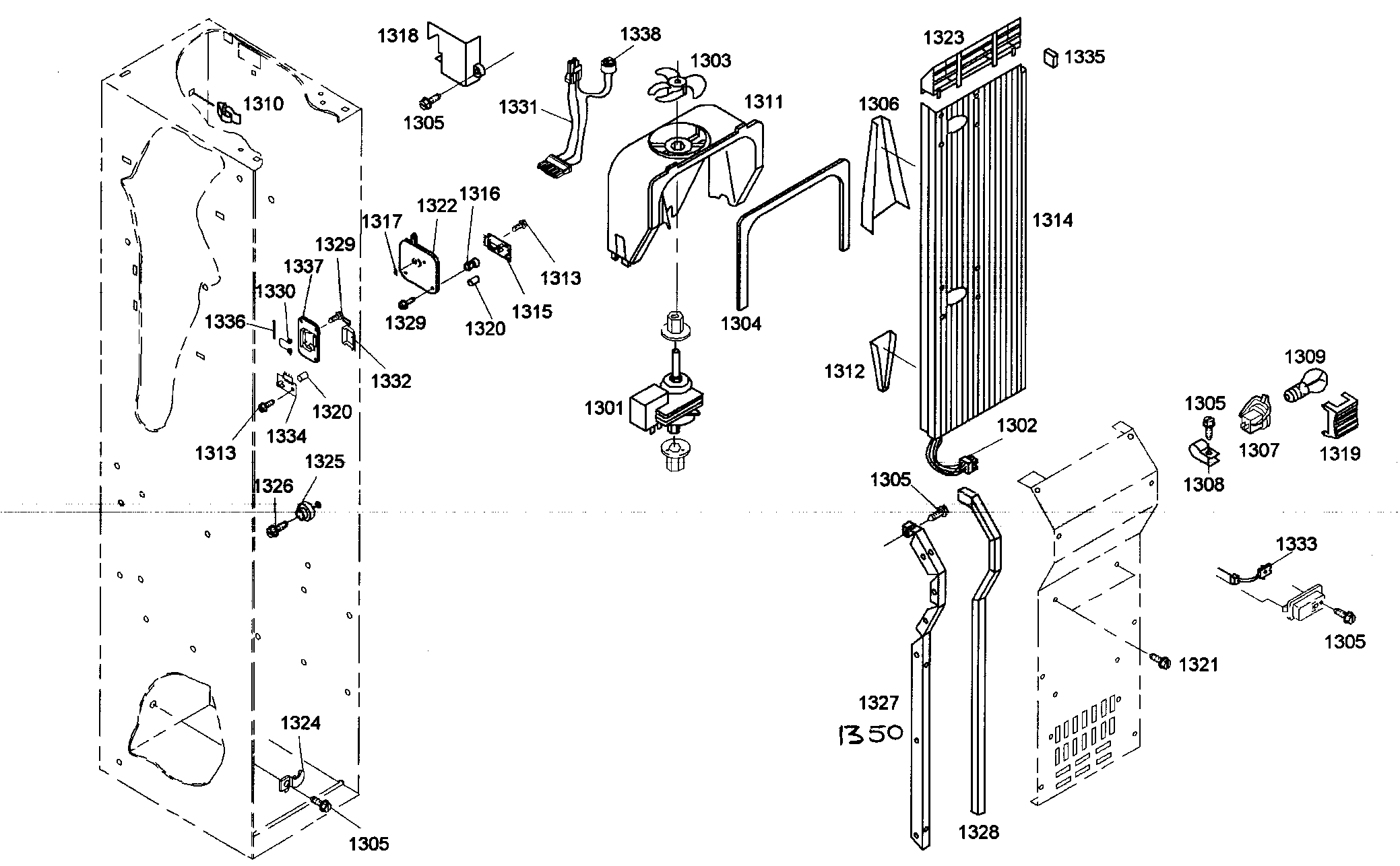 Thermador KBUDT4265E/01 duct assy diagram