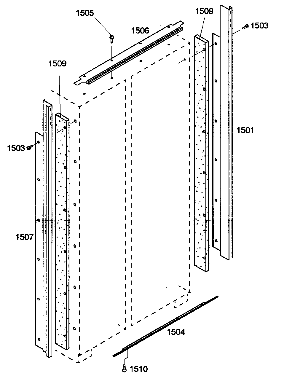 Thermador KBUDT4265E/01 frame assy diagram