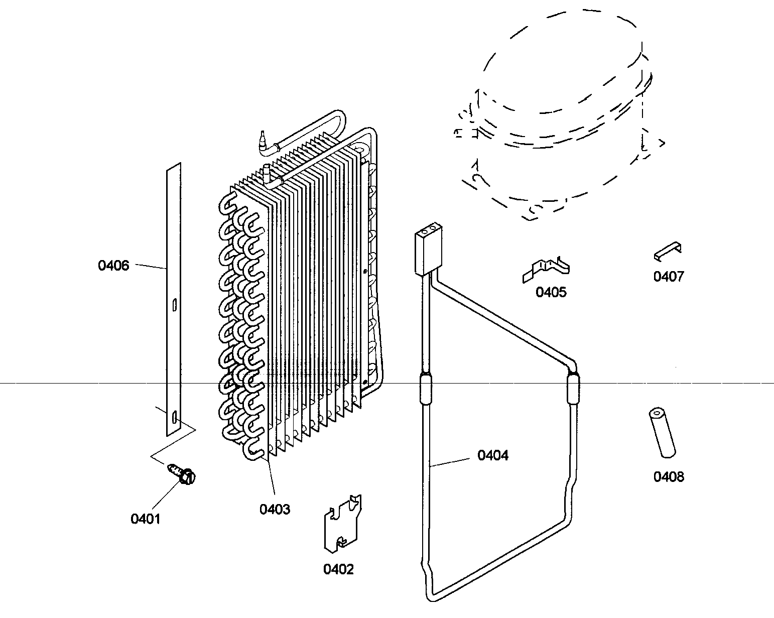 Thermador KBUDT4865E/01 evaporator diagram