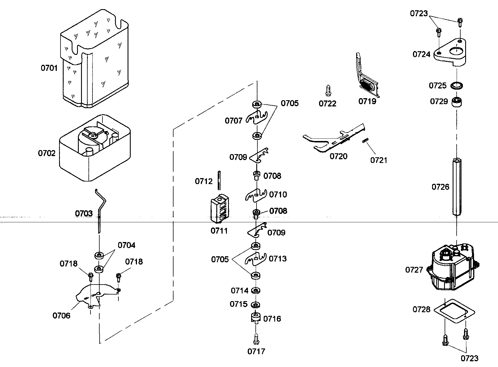 Thermador KBUDT4865E/01 ice maker/door assy diagram