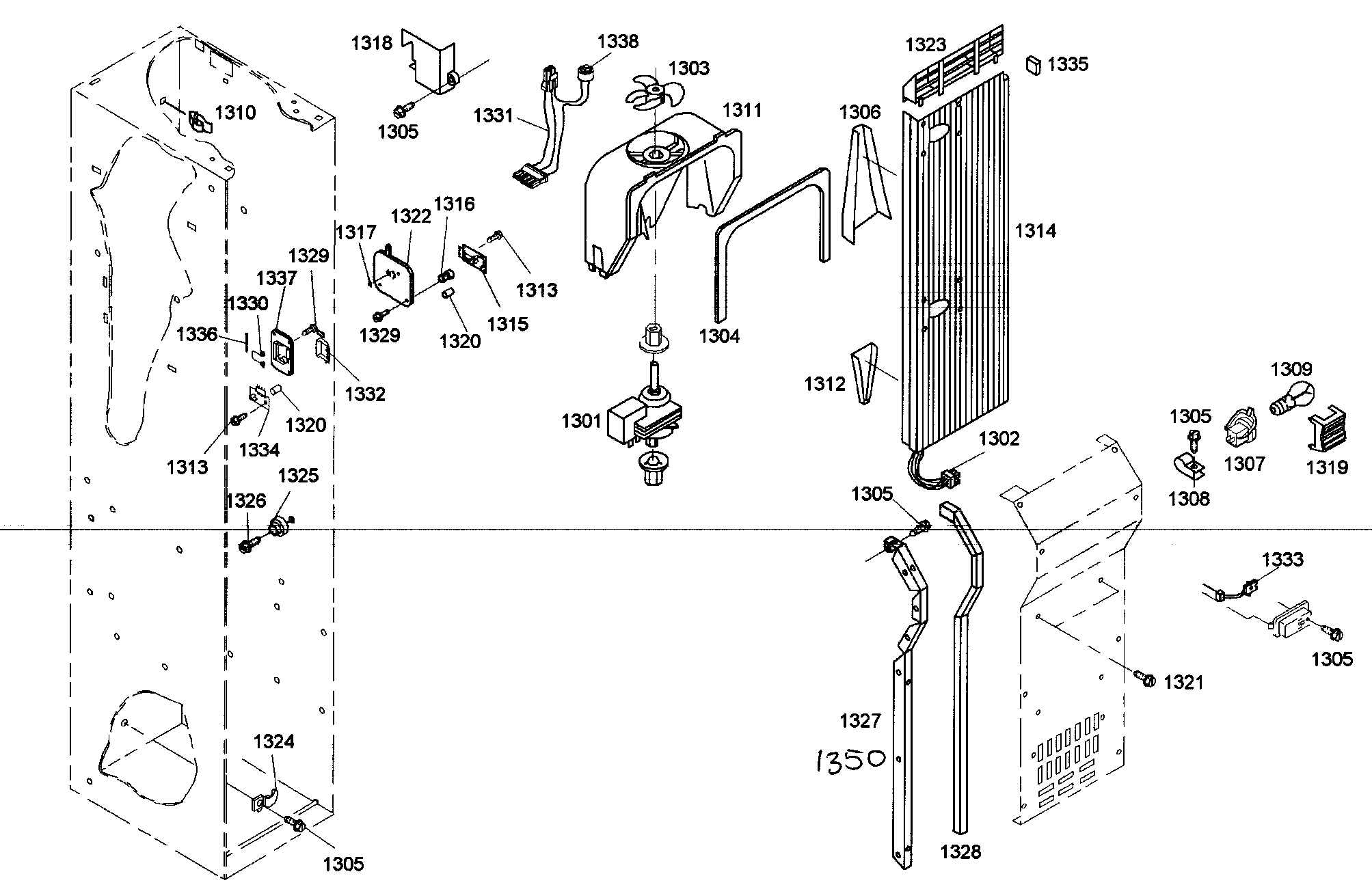 Thermador KBUDT4865E/01 duct assy diagram