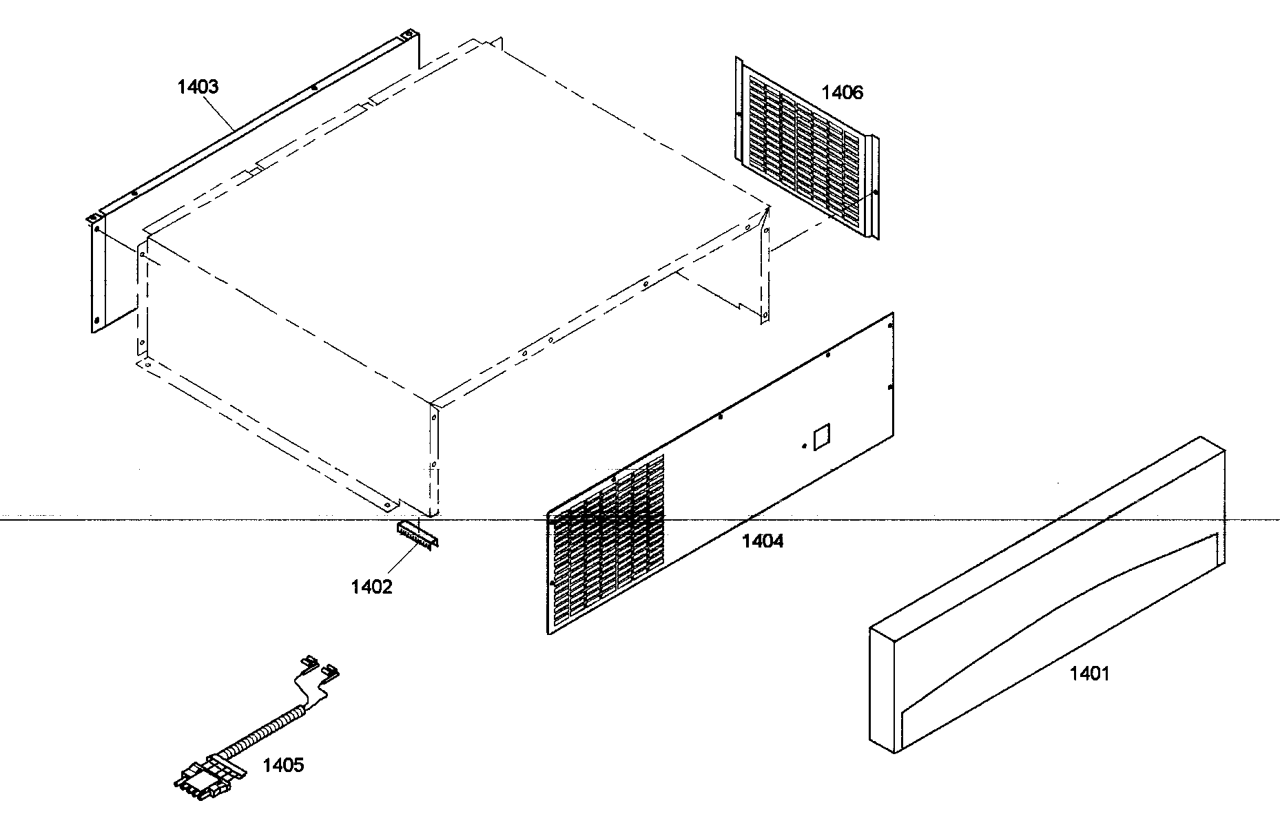 Thermador KBUDT4865E/01 top grille diagram