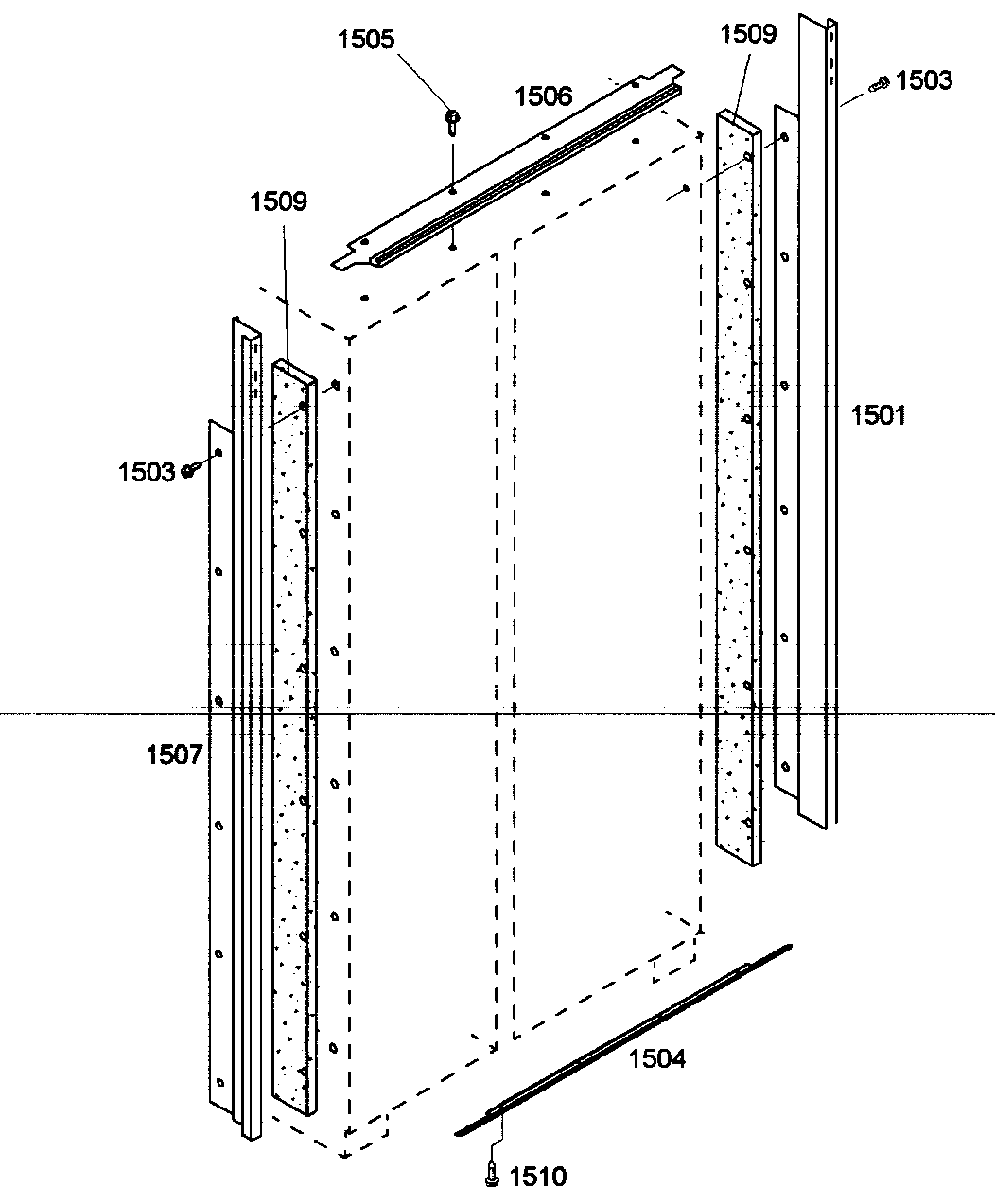 Thermador KBUDT4865E/01 door trim diagram