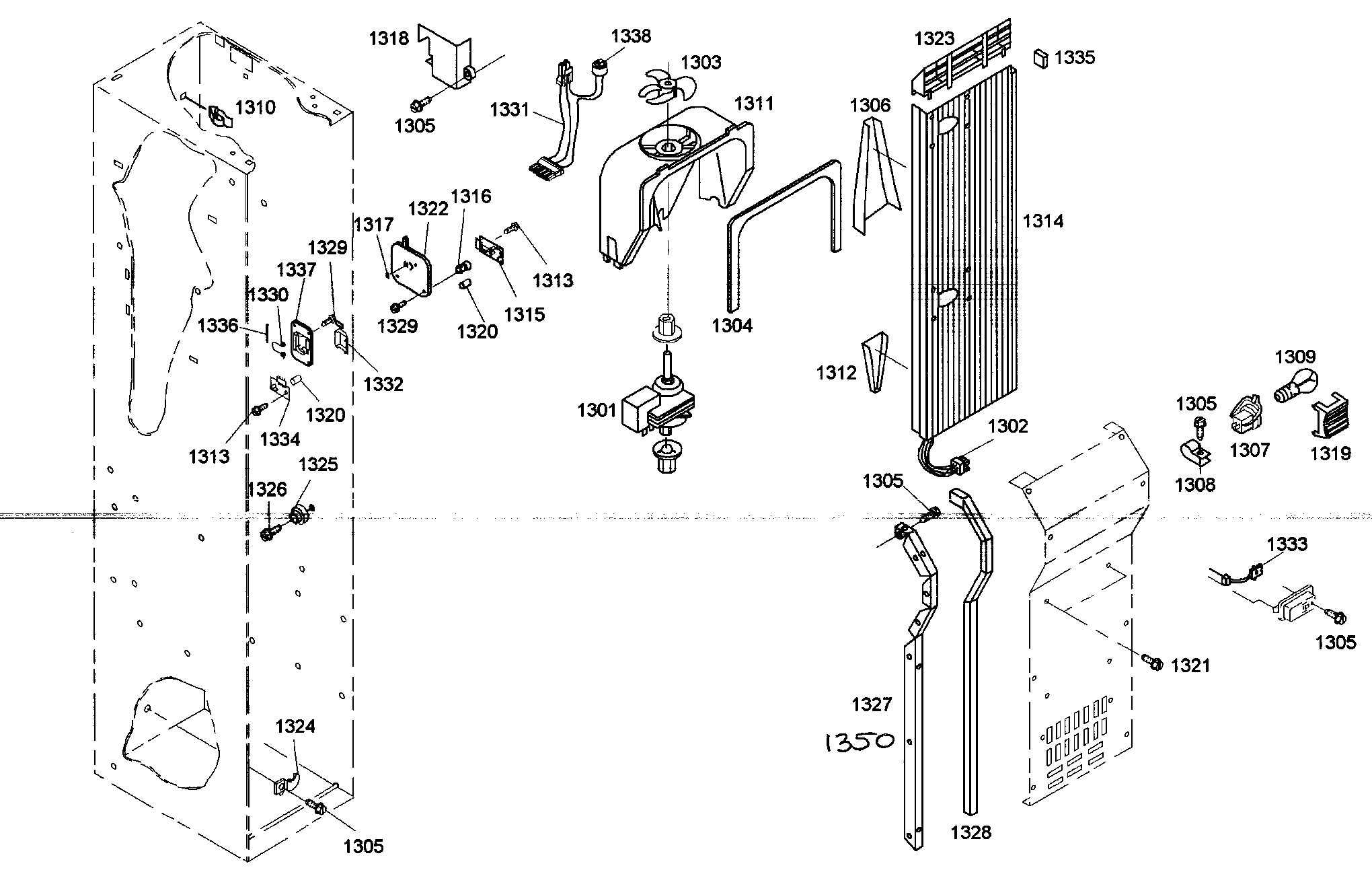 Thermador KBUDT4875E/01 duct assy diagram