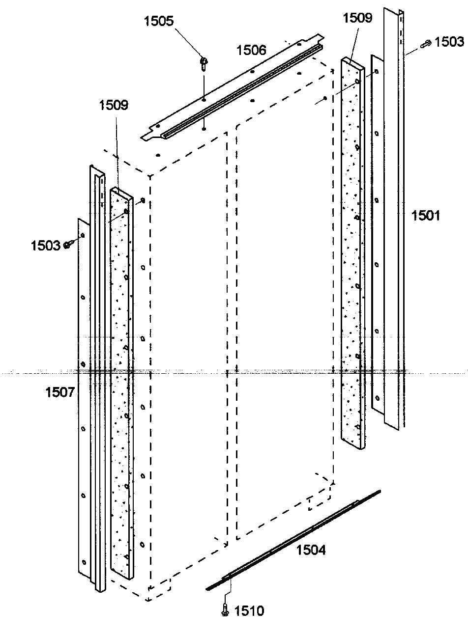 Thermador KBUDT4875E/01 door trim diagram