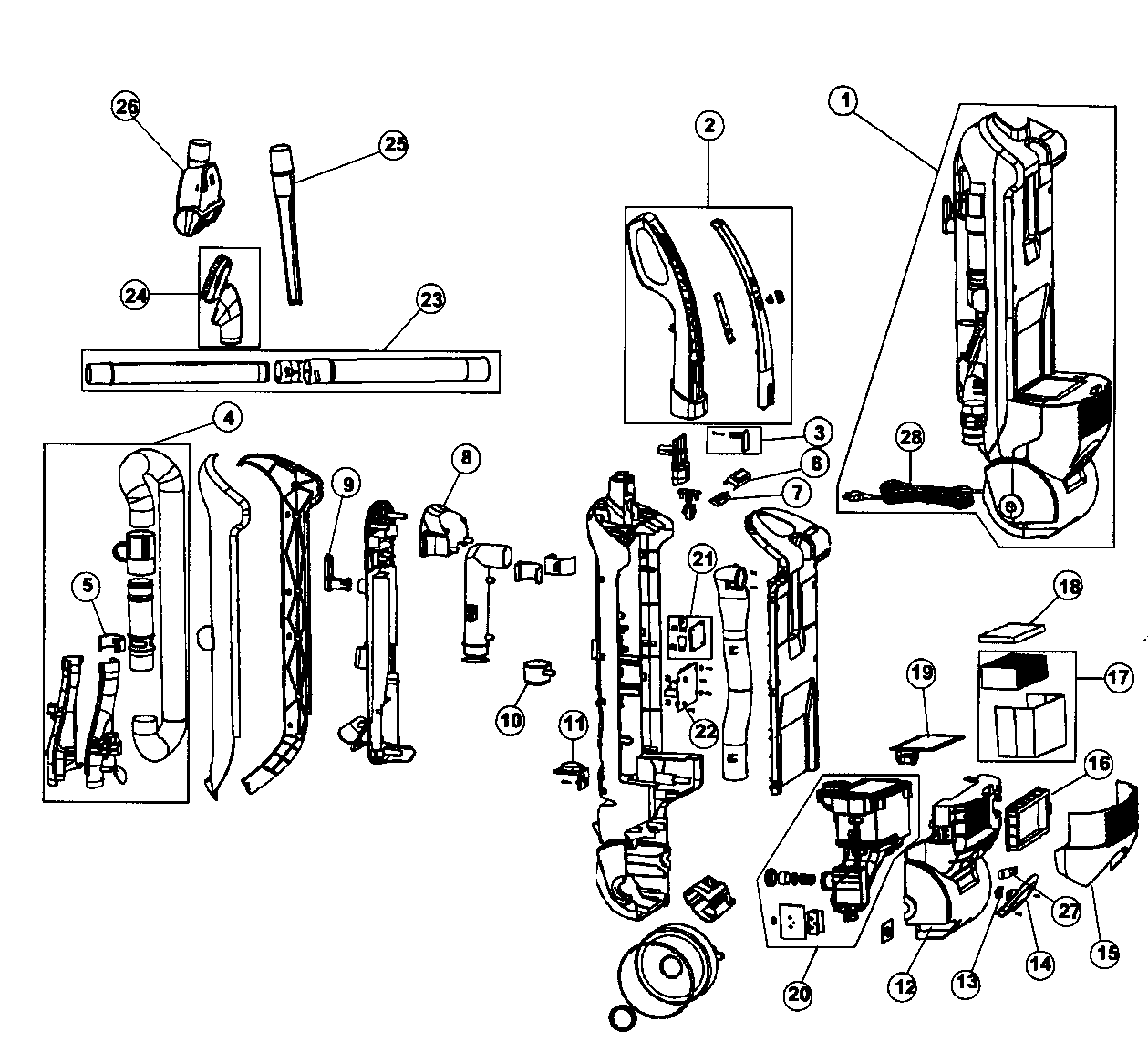 Kenmore 21637045800 housing assy diagram
