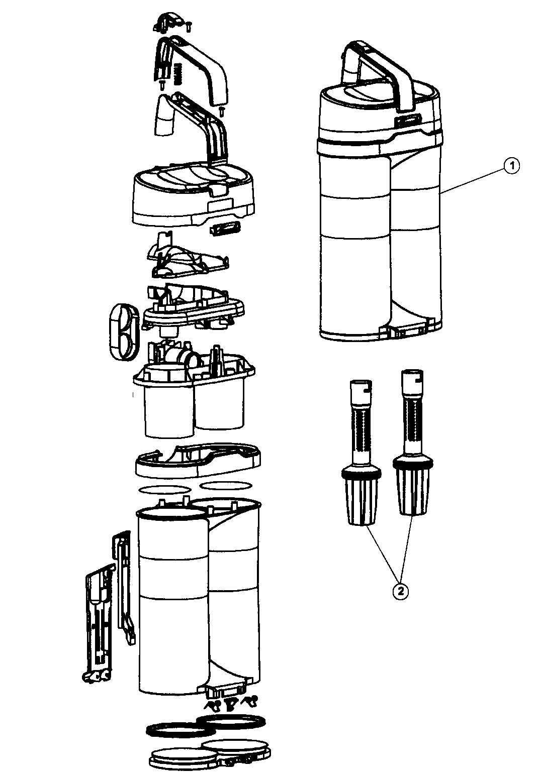 Kenmore 21637045800 filter assy diagram