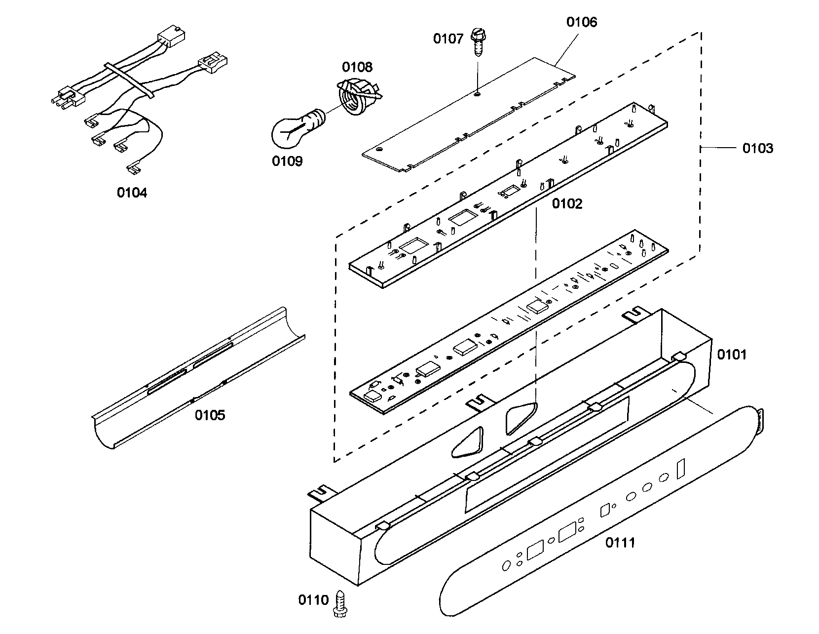 Thermador KBUIT4875E01 control panel diagram