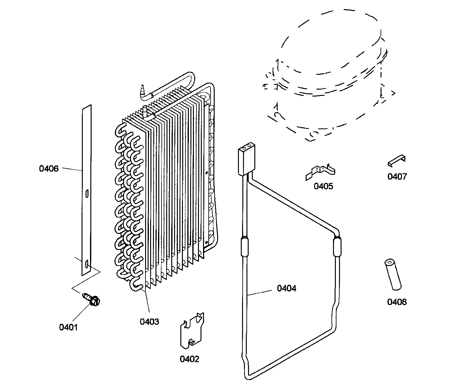 Thermador KBUIT4875E01 evaporator diagram
