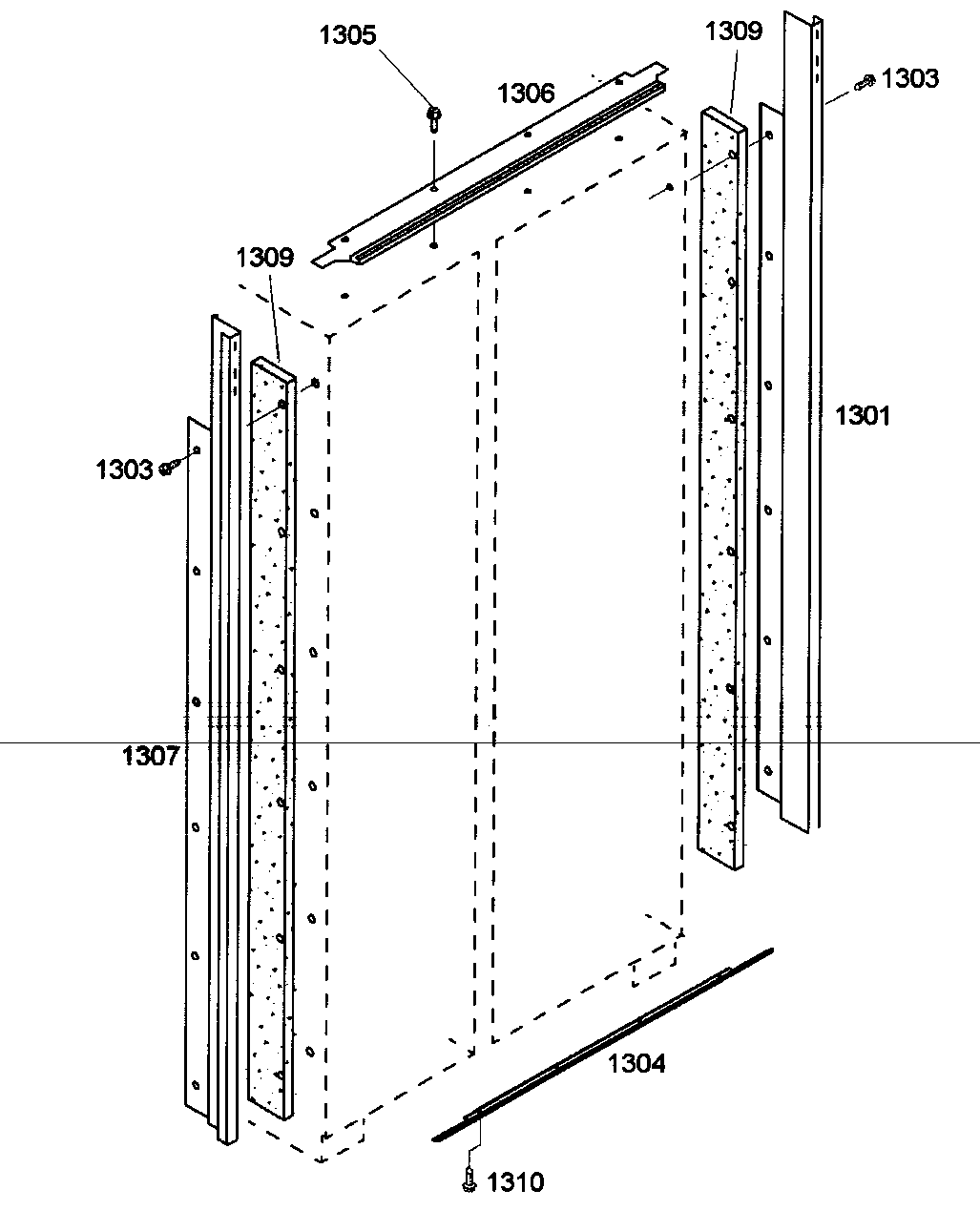 Thermador KBUIT4875E01 door trim diagram