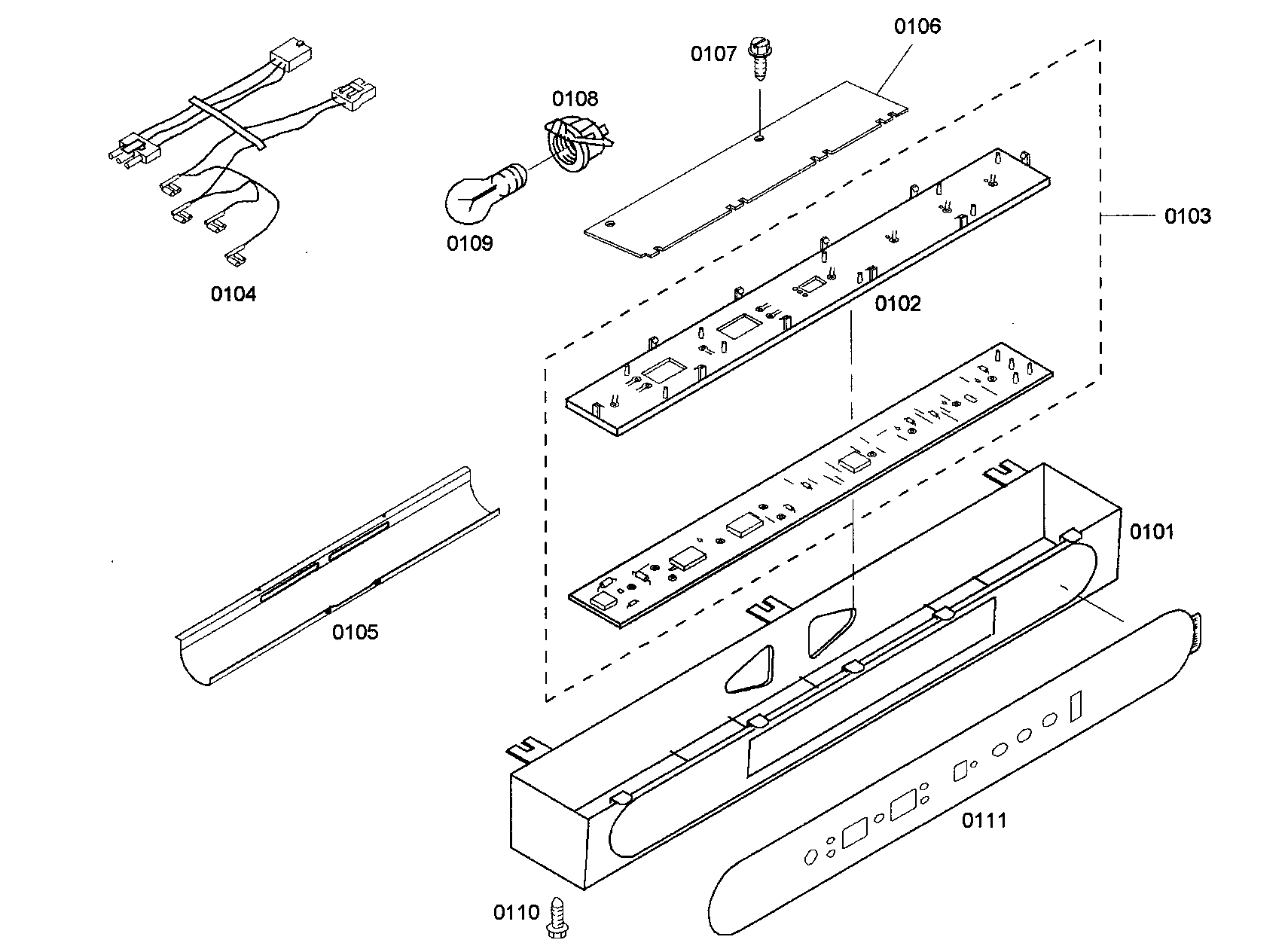Thermador KBUIT4855E/01 control panel diagram