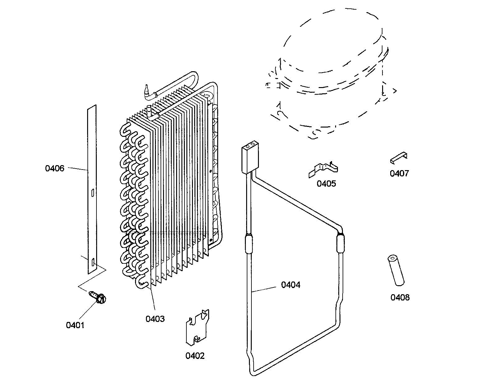Thermador KBUIT4855E/01 evaporator diagram