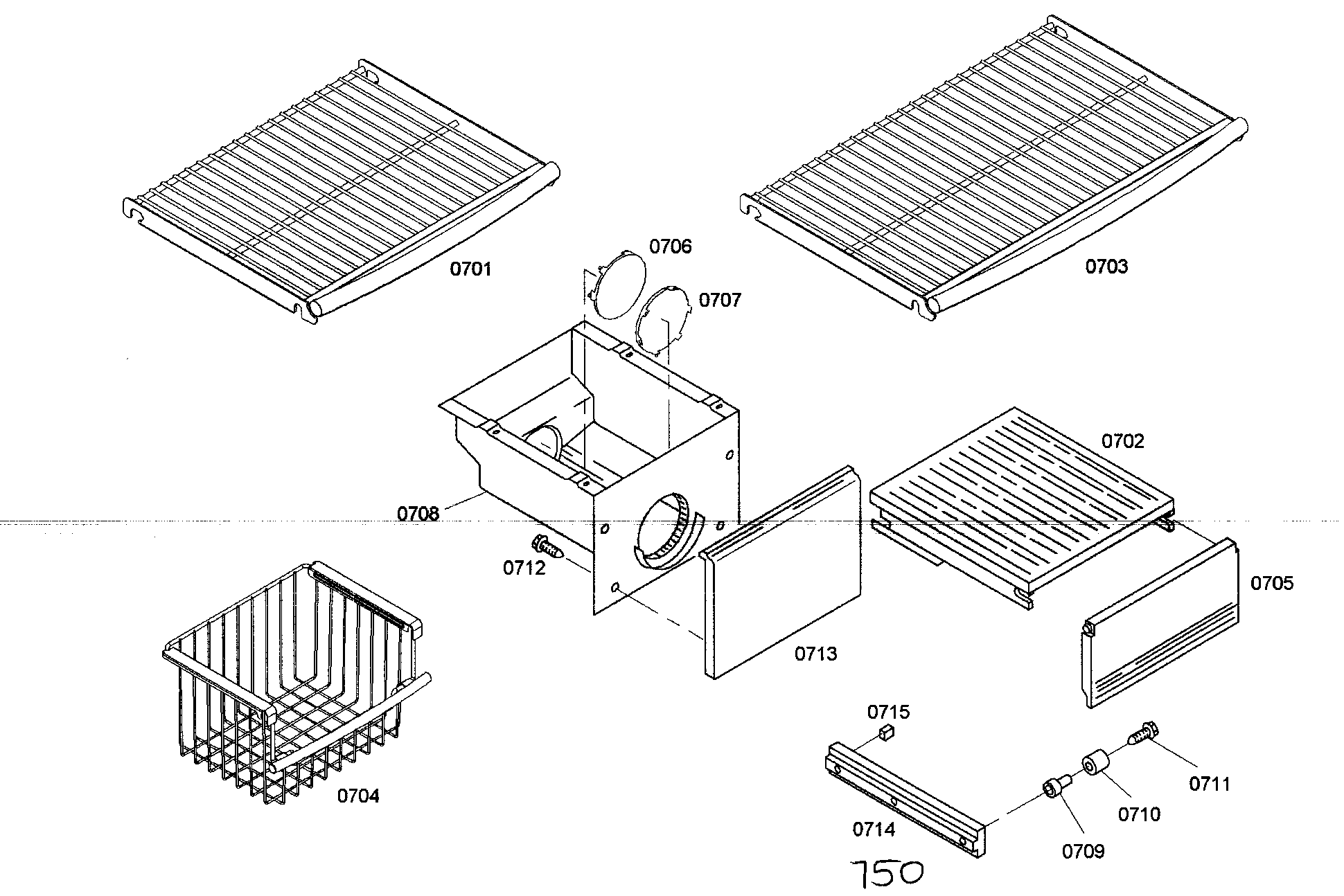 Thermador KBUIT4855E/01 shelf assy 2 diagram