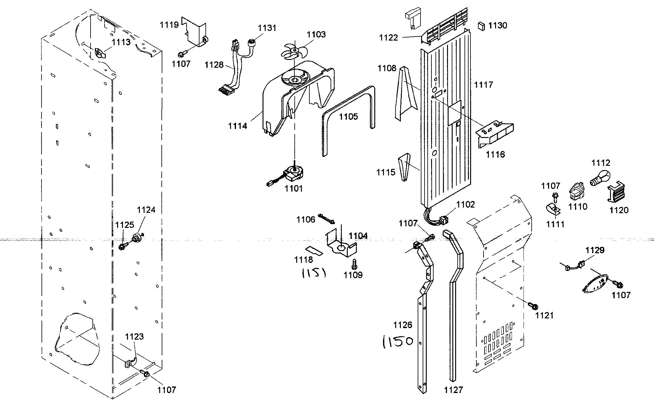 Thermador KBUIT4855E/01 duct assy diagram
