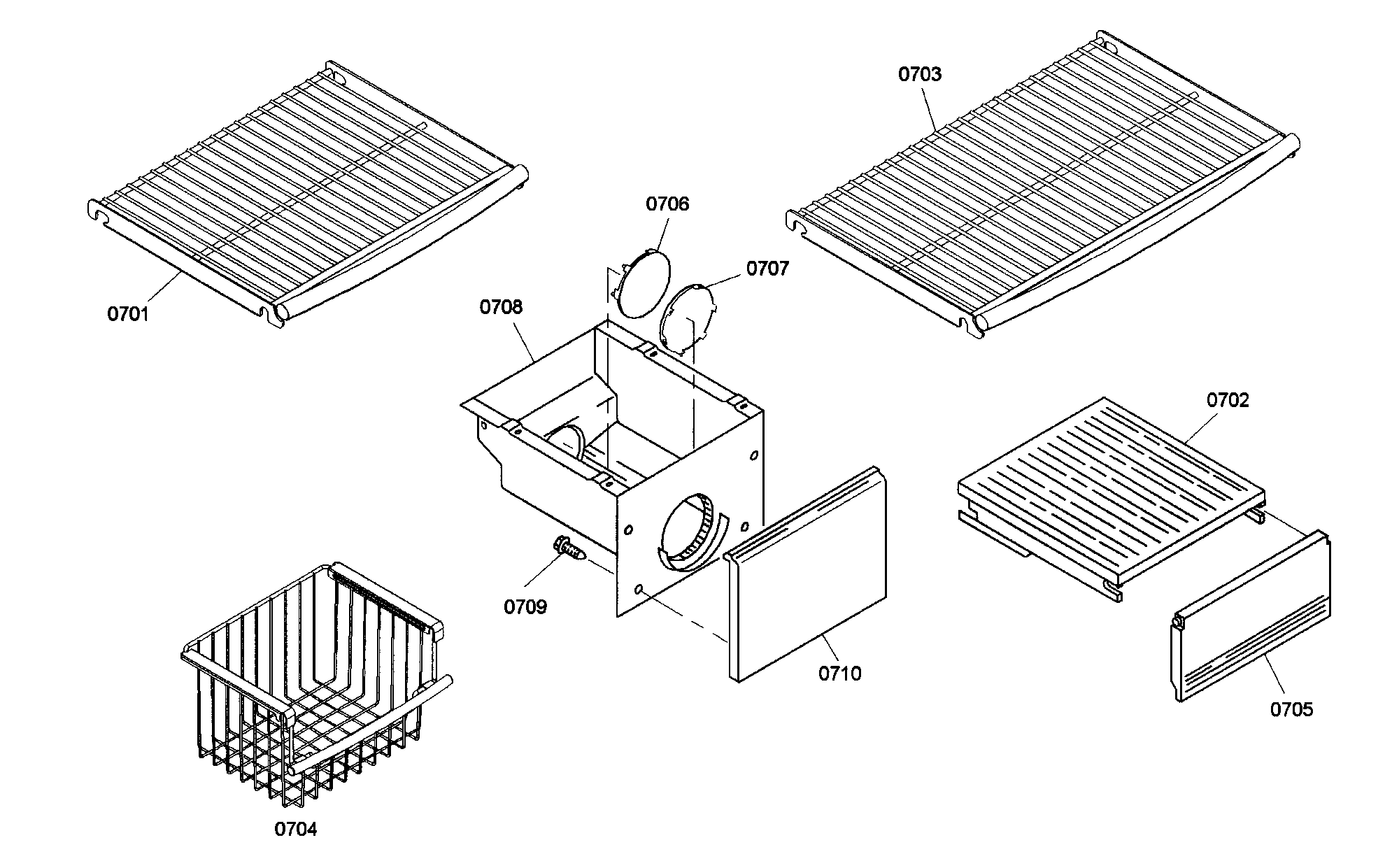 Thermador KBUIT4865E01 shelf assy 2 diagram