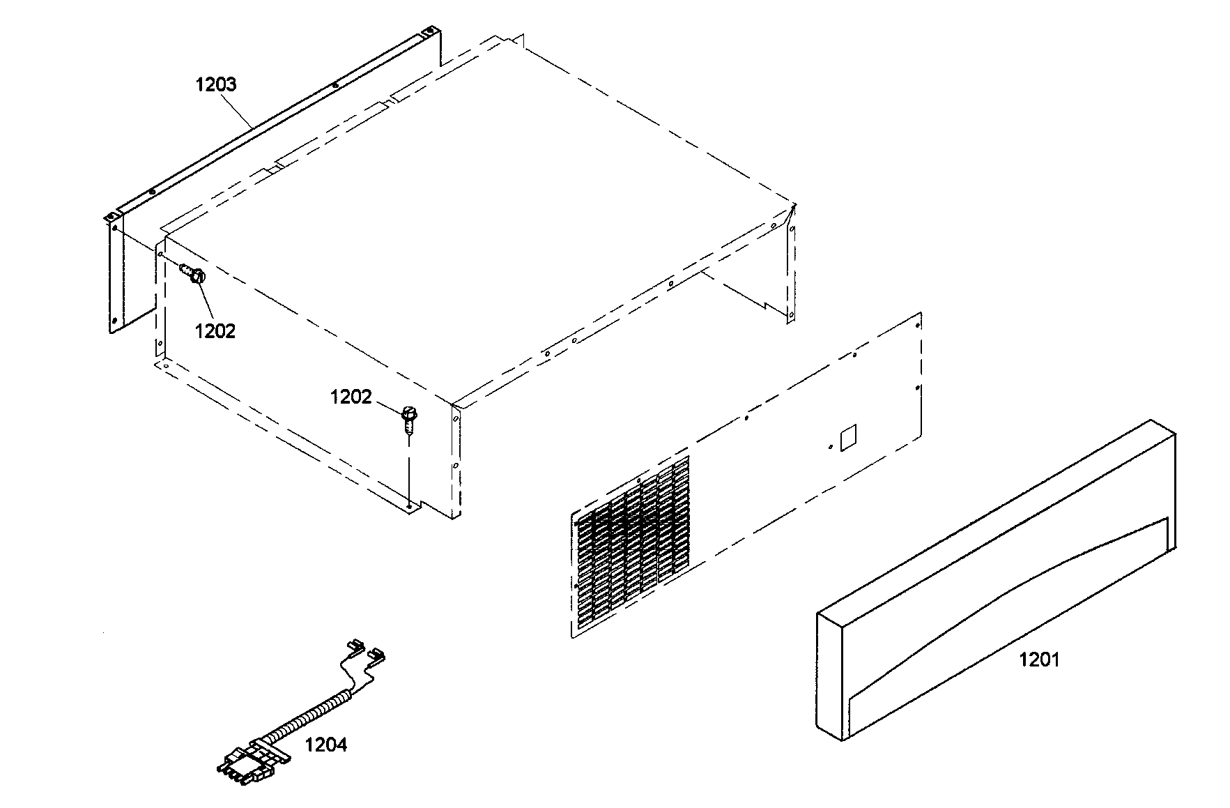 Thermador KBUIT4865E01 top grille diagram